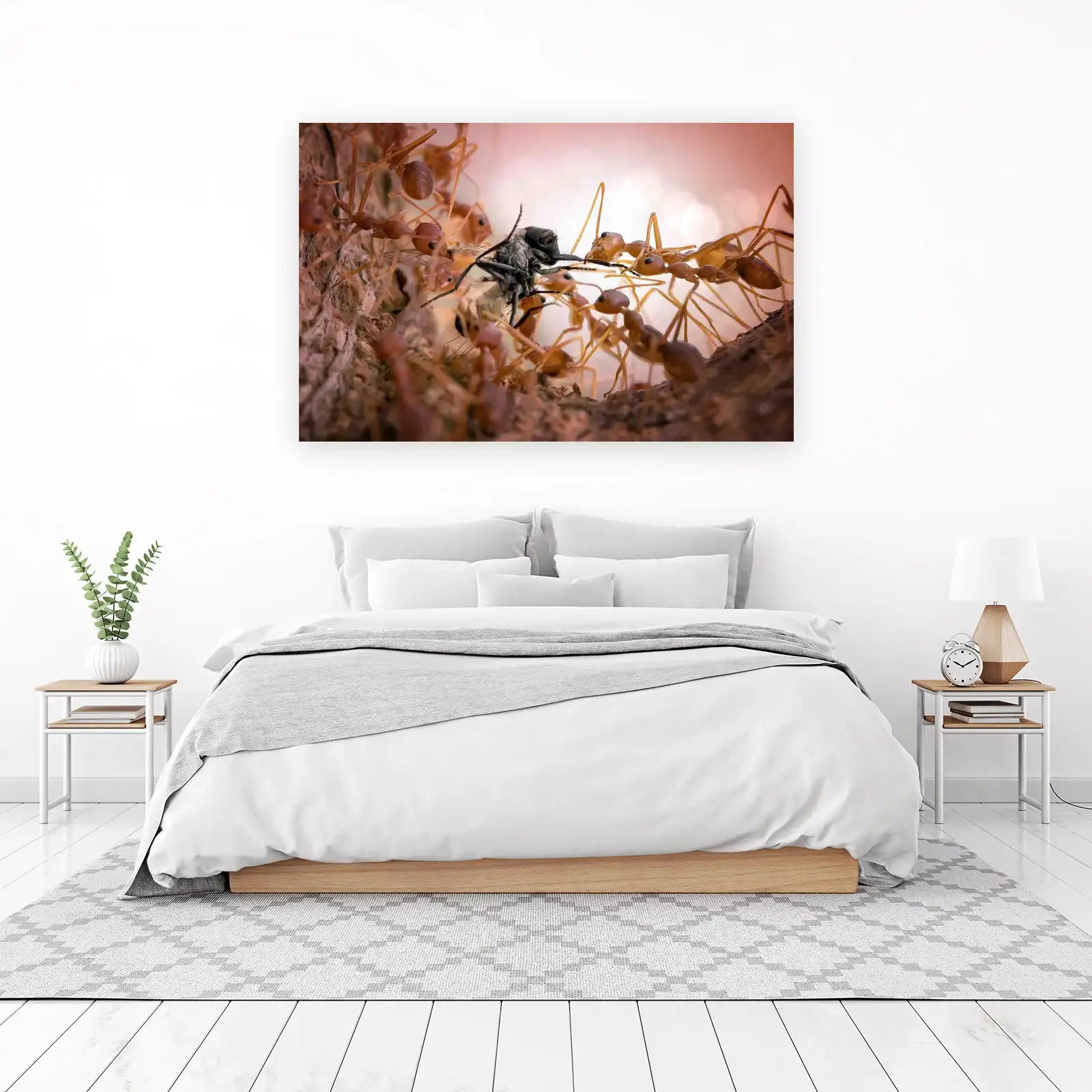 Teamwork Ants & Prey Macro Wall Art