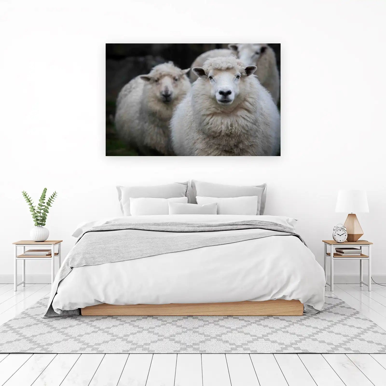 Charming Sheep Flock Wall Art