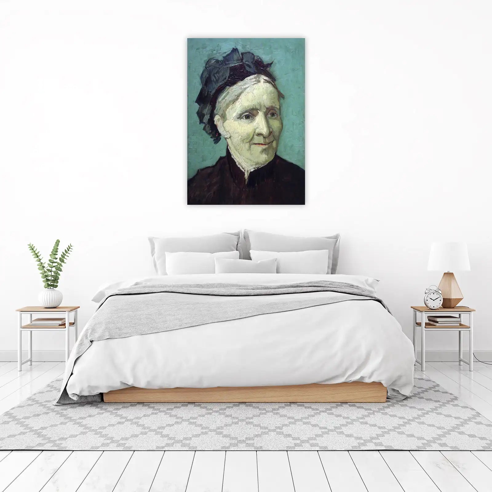 Vintage Portrait Woman Oil Painting Wall Art