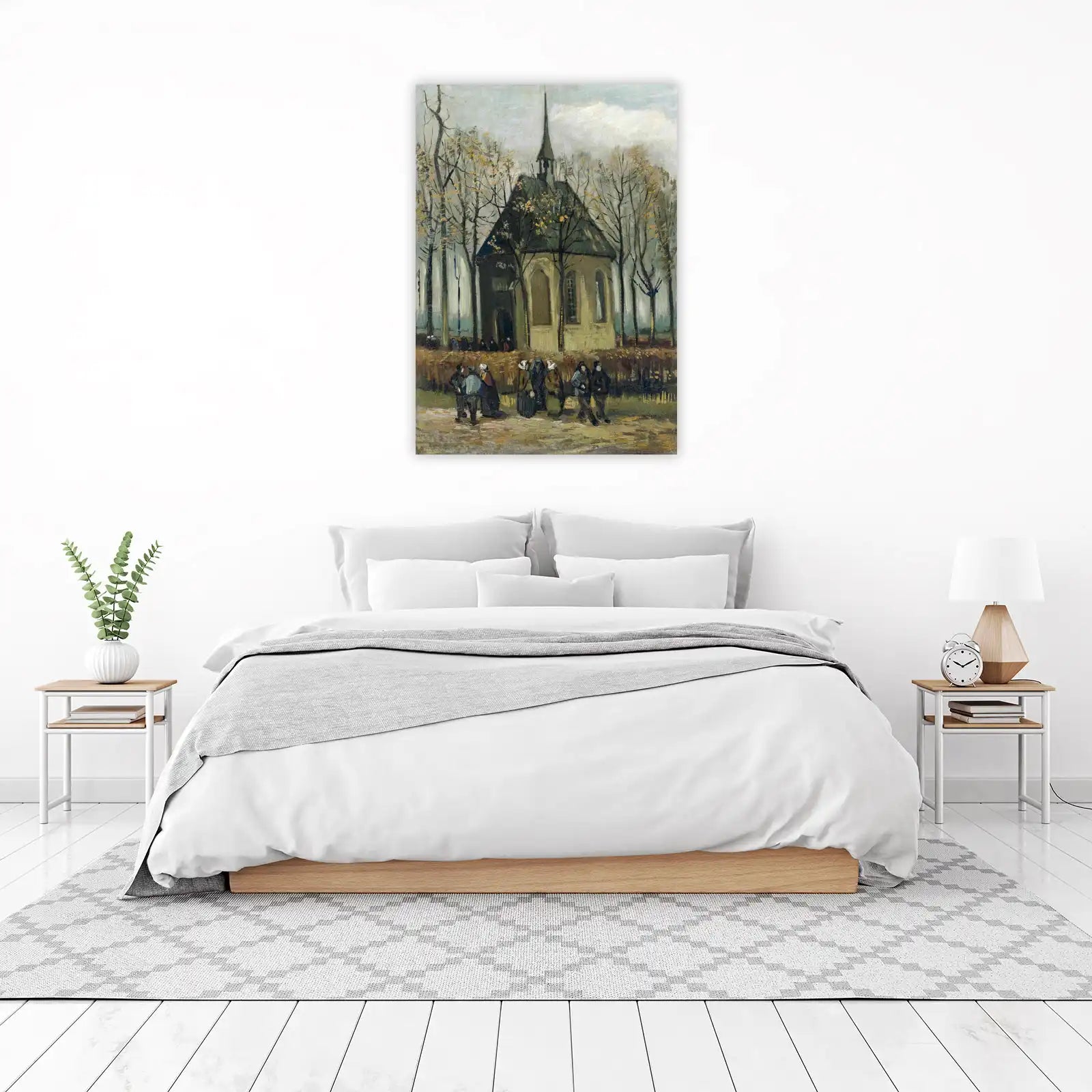 Autumn Village Church Landscape Van Gogh Wall Art