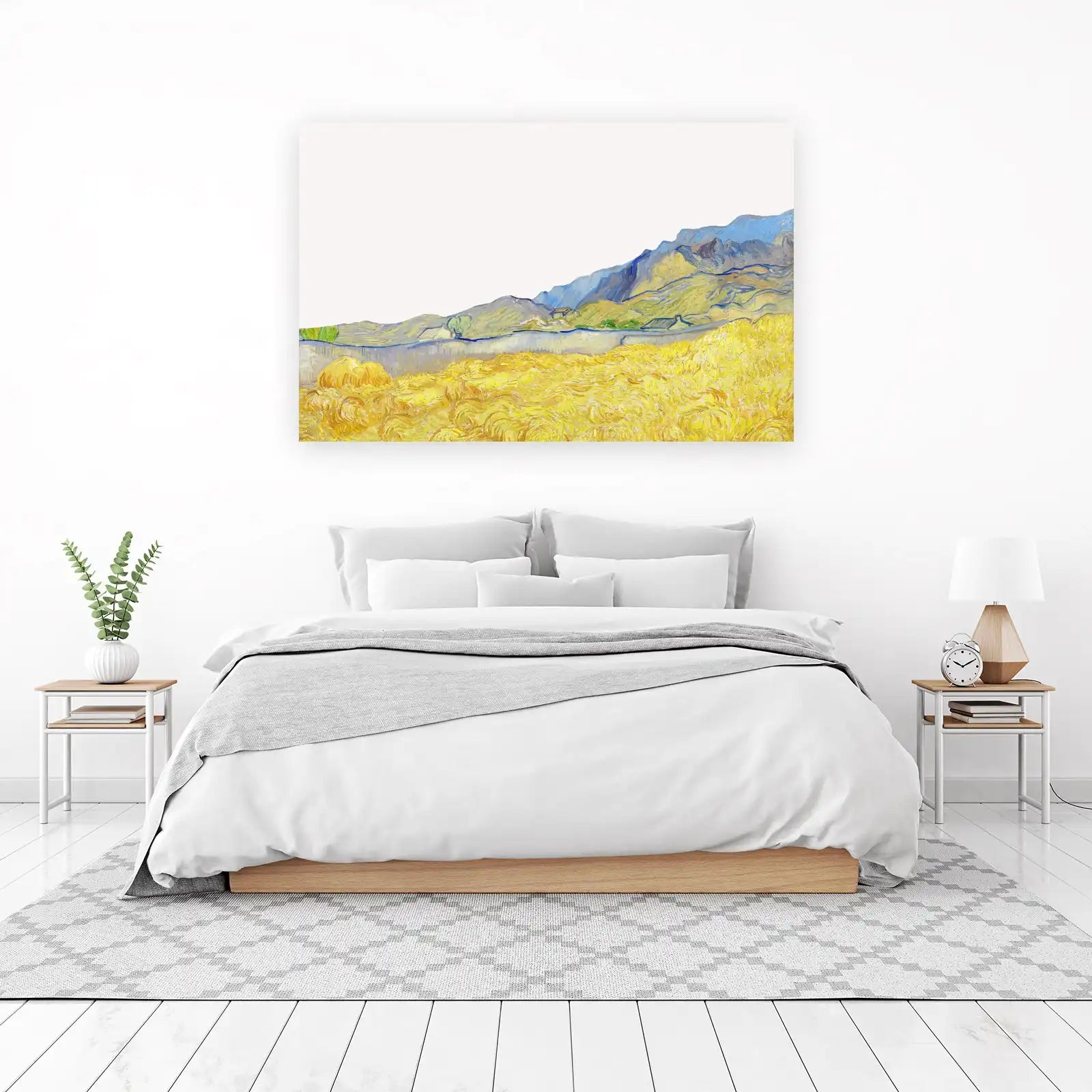 Vibrant Wheat Field Landscape Wall Art