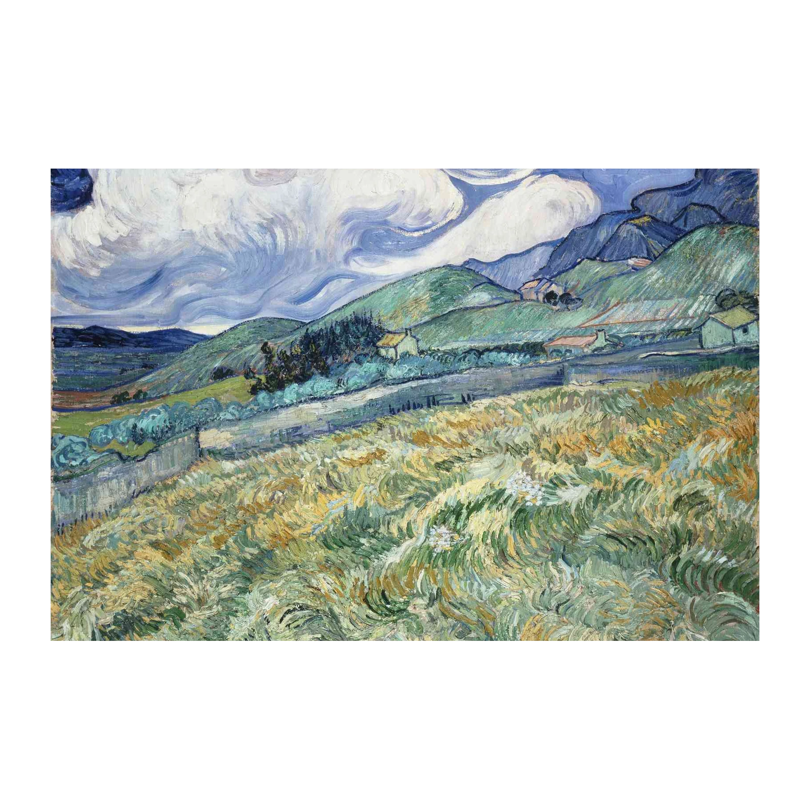 Vibrant Countryside Landscape Wall Art