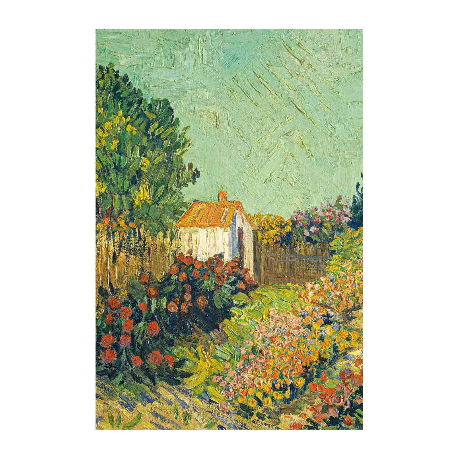 Vibrant Garden Scene Impressionist Wall Art