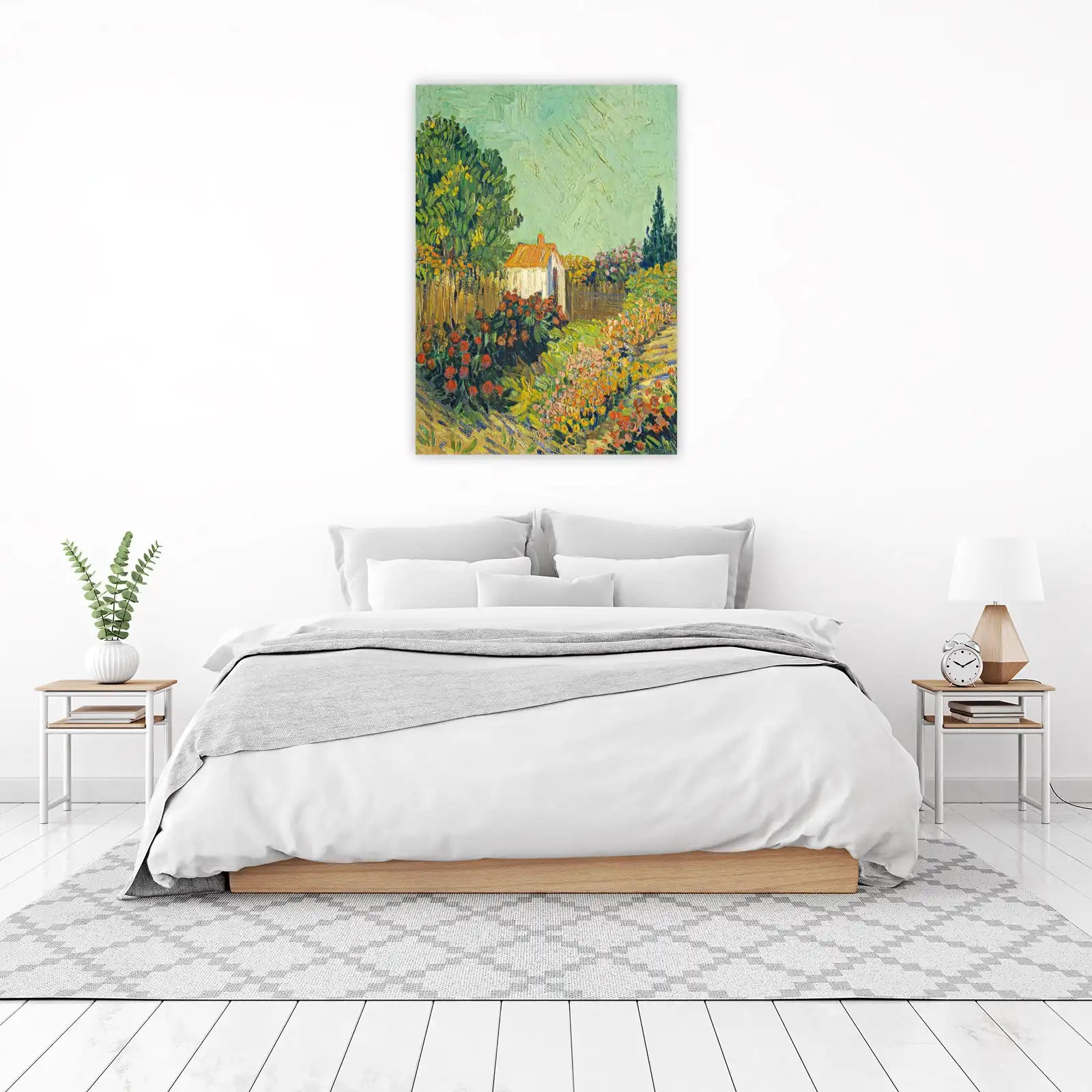 Vibrant Garden Scene Impressionist Wall Art
