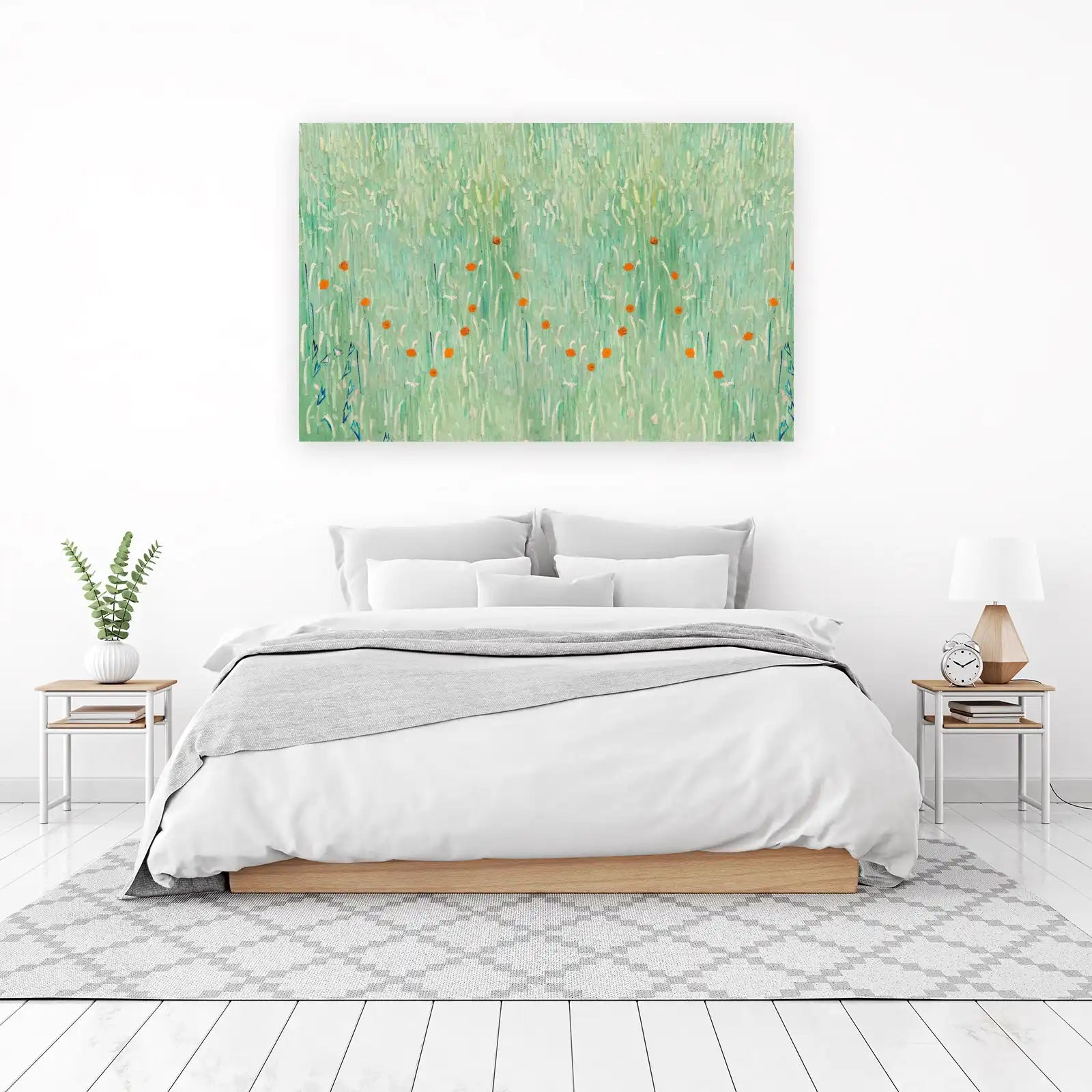 Vibrant Poppy Field Impressionist Wall Art