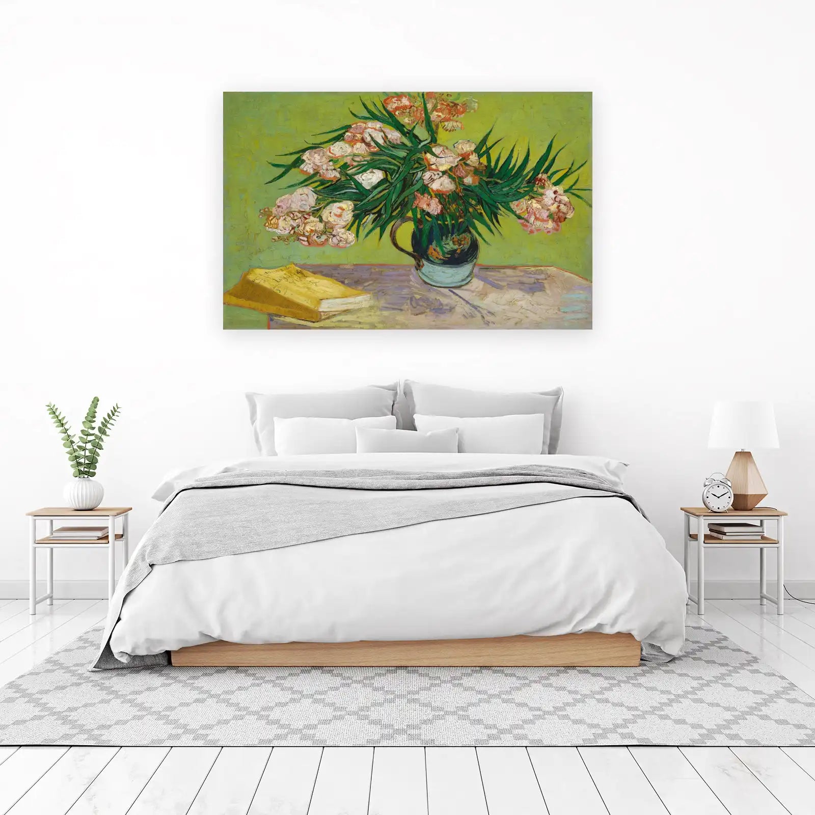 Vase of Oleanders & Book Wall Art