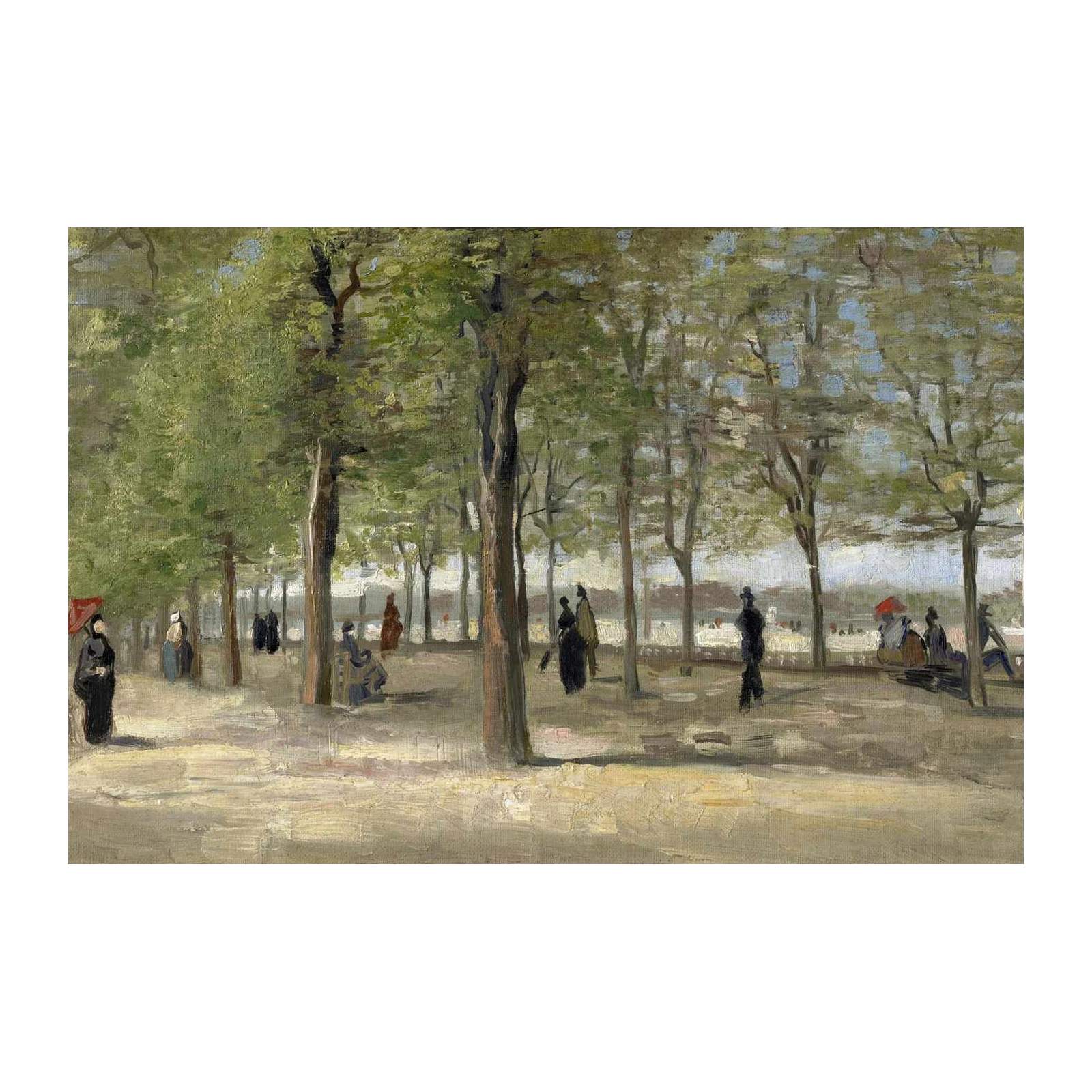 Vintage Park Scene Wall Art - Impressionist Wall Art
