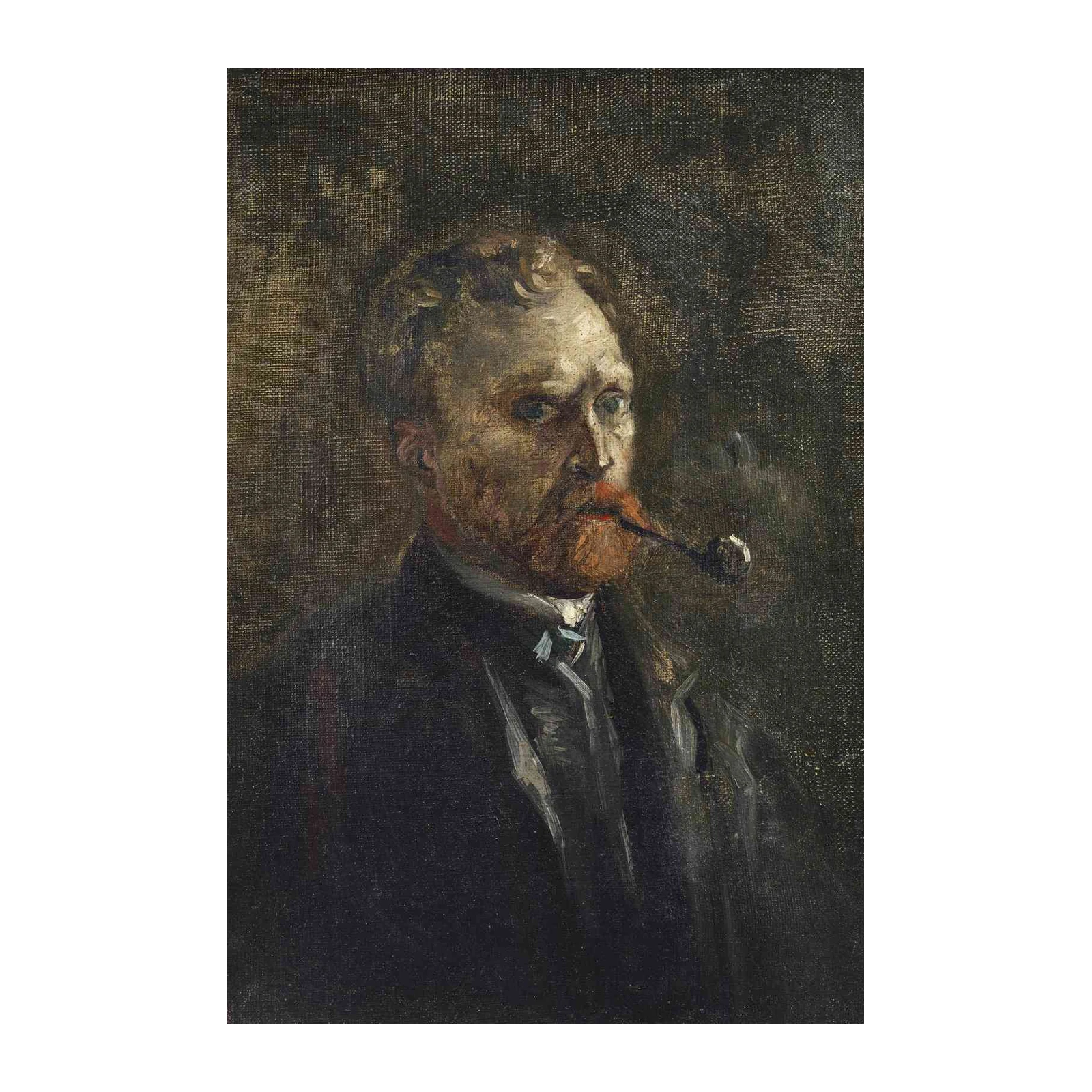 Vincent Van Gogh Self-Portrait Smoking Pipe Wall Art