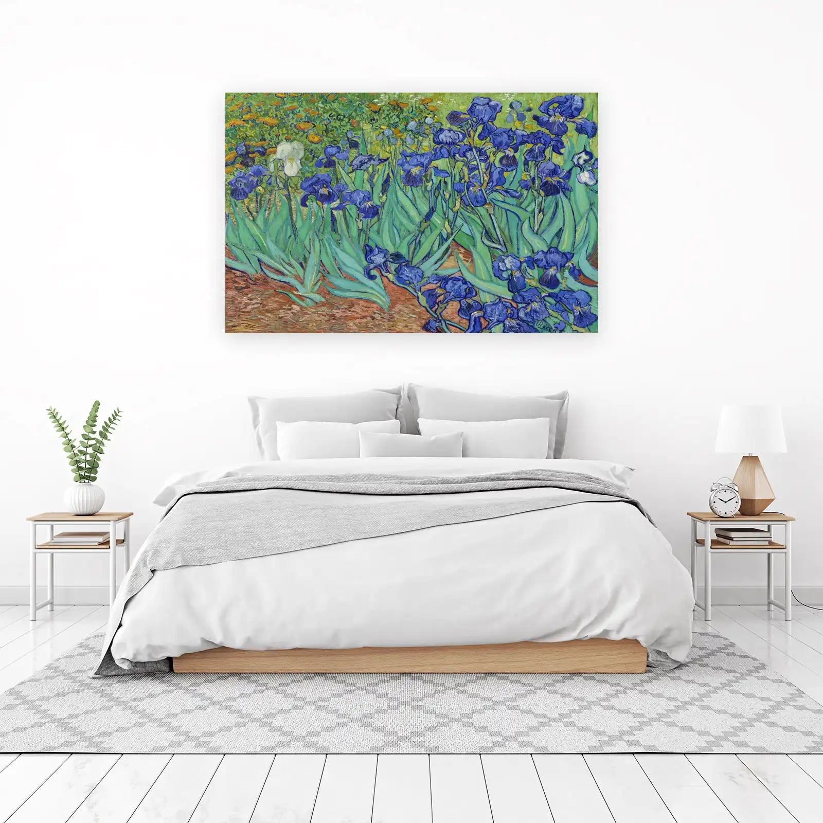 Vibrant Irises Flower Garden Wall Art