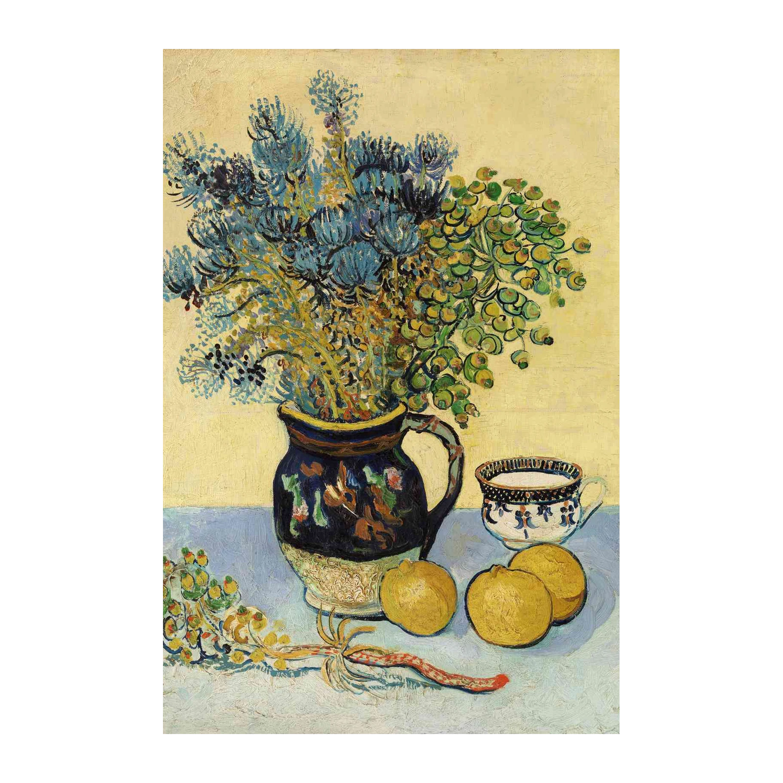 Van Gogh Blue Flowers & Oranges Wall Art