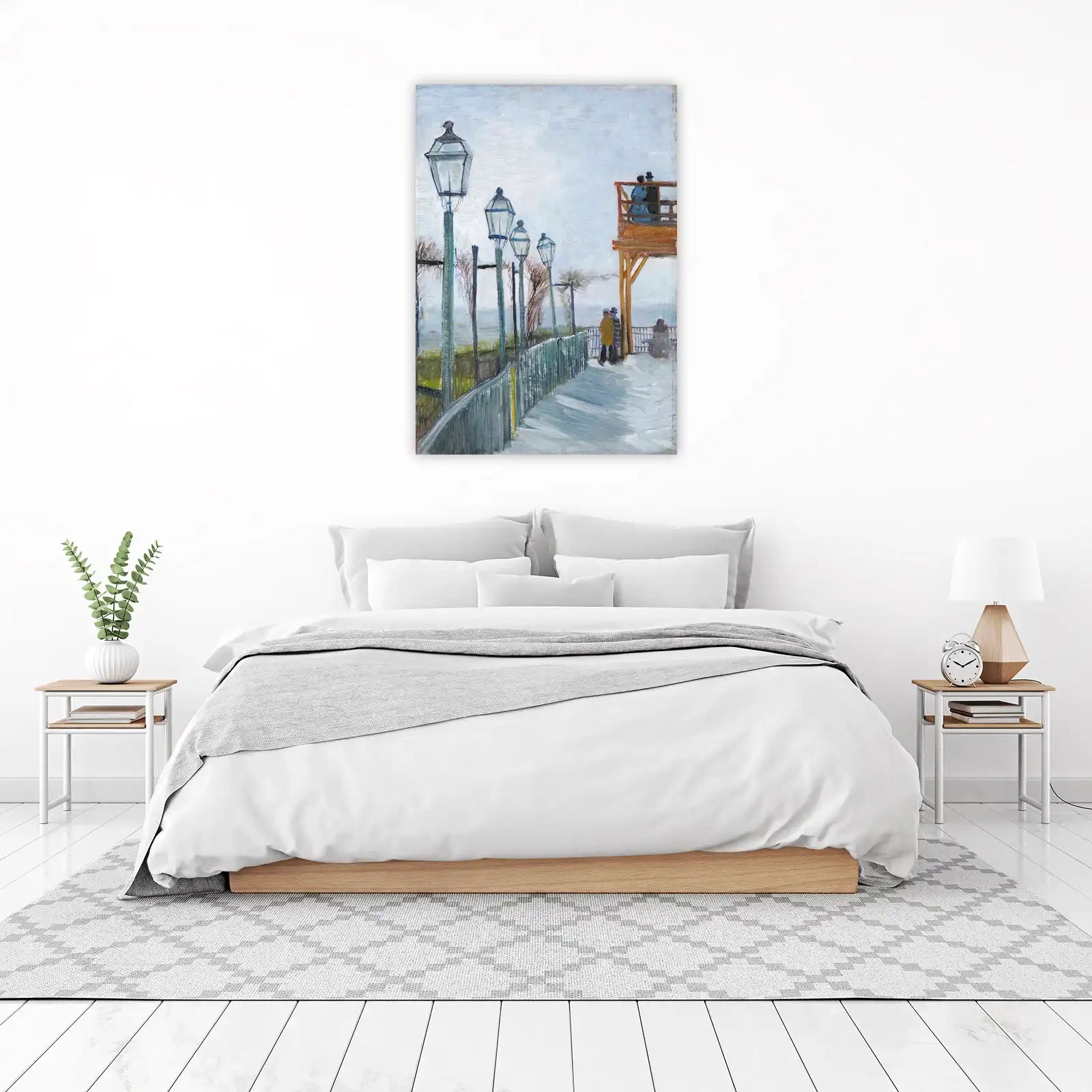 Vintage Street Lamps & Figures Wall Art