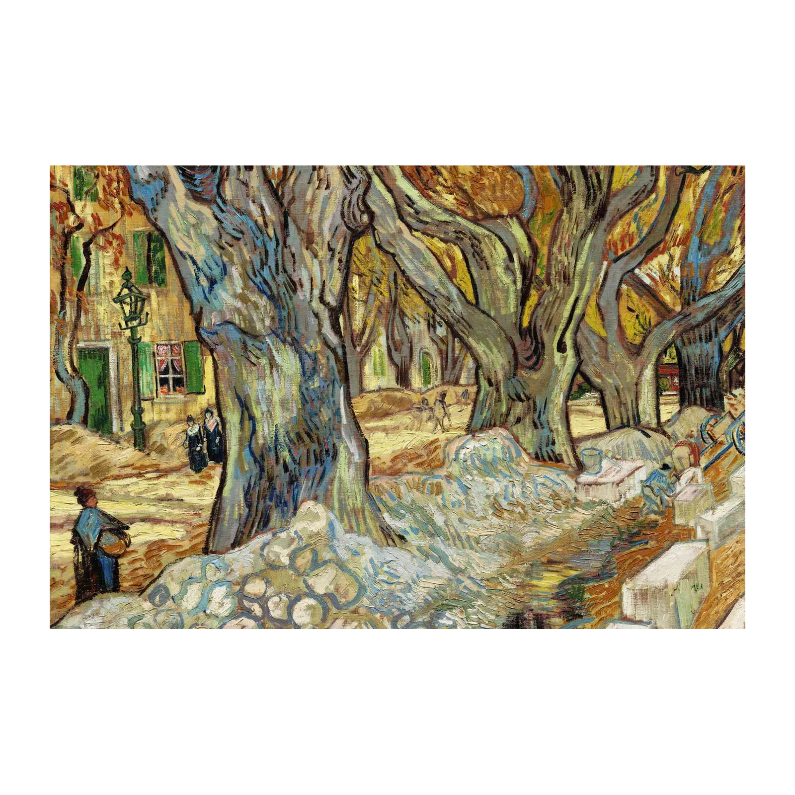 Vibrant Trees Pathway Van Gogh Style Wall Art