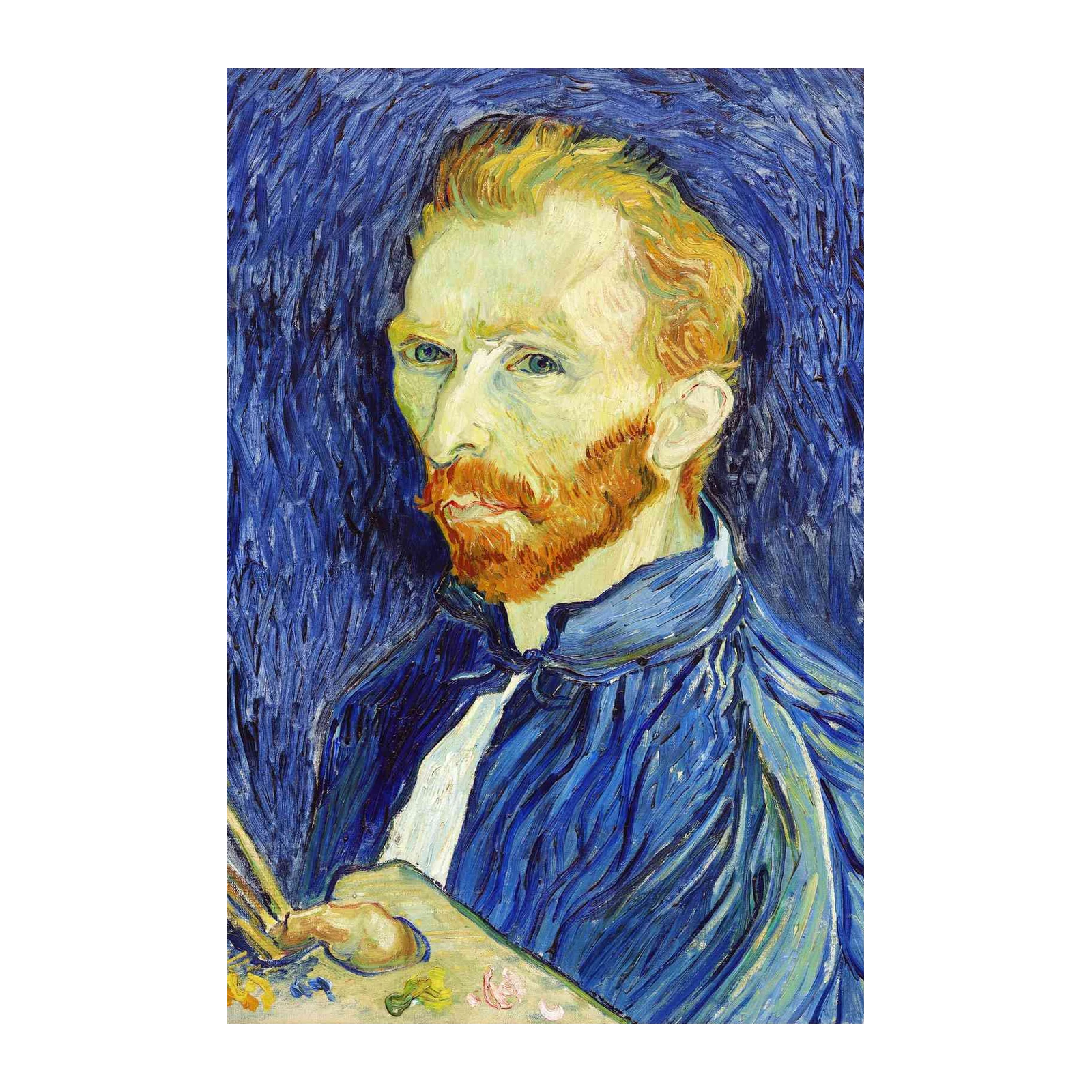 Van Gogh Self-Portrait Blue Wall Art