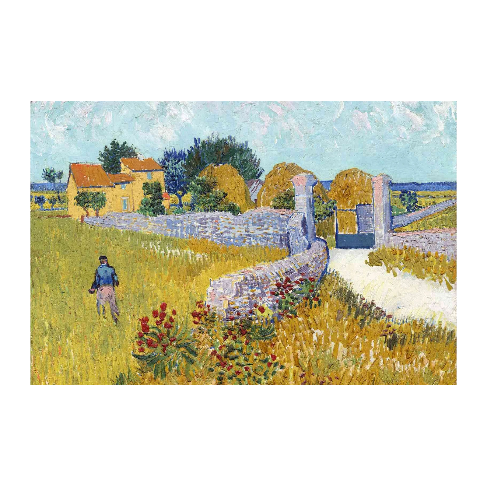 Vibrant Fields Landscape Van Gogh Style Wall Art