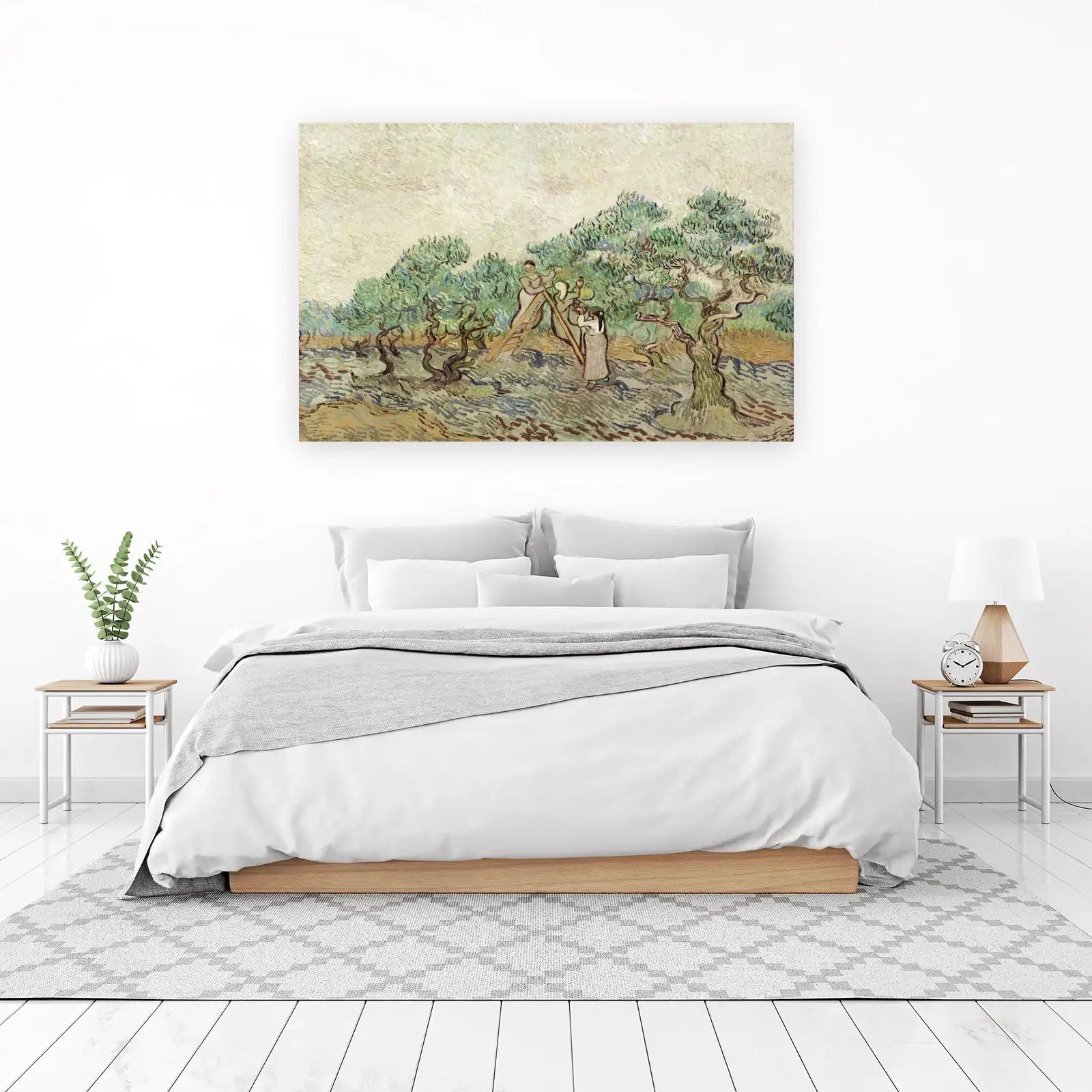 Olive Grove Harvest Van Gogh Style Wall Art
