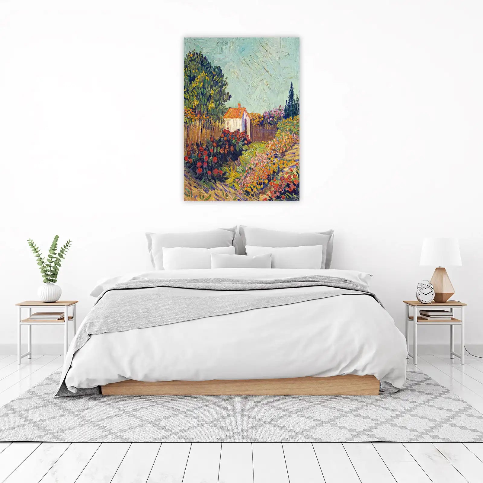Vibrant Garden House Impressionist Wall Art