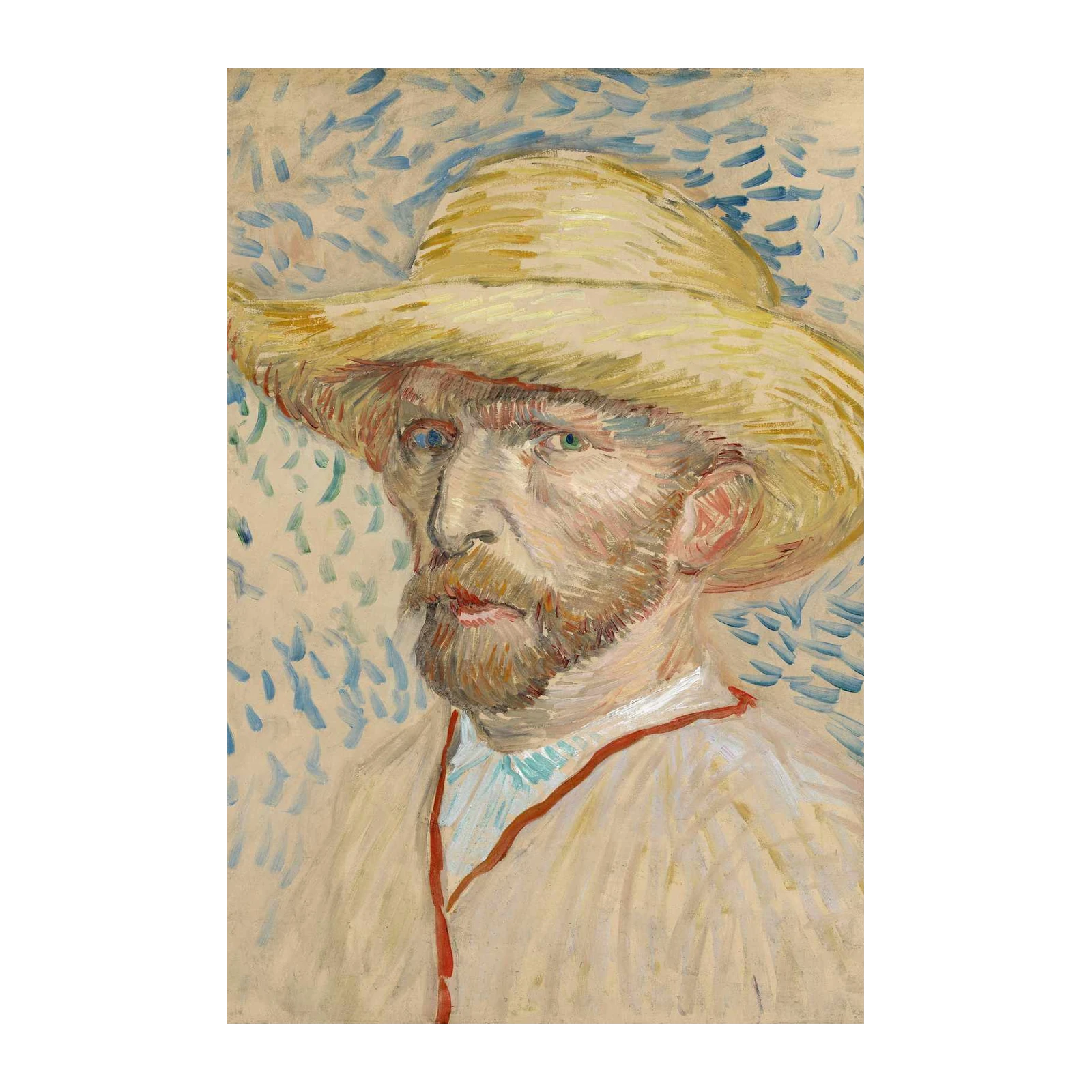 Van Gogh Straw Hat Self-Portrait Wall Art