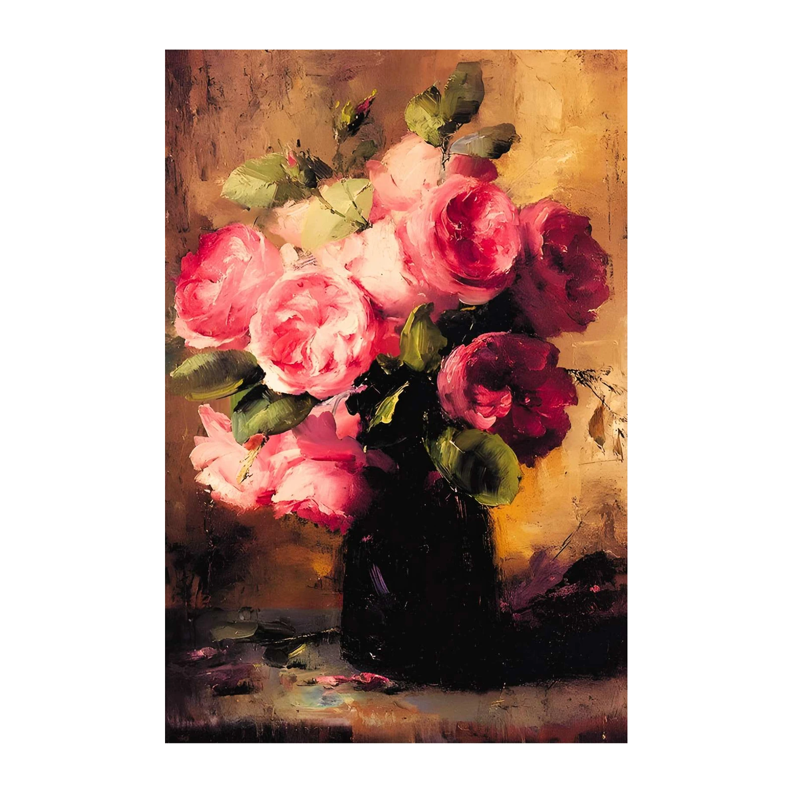 Impressionist Rose Bouquet Wall Art Wall Art