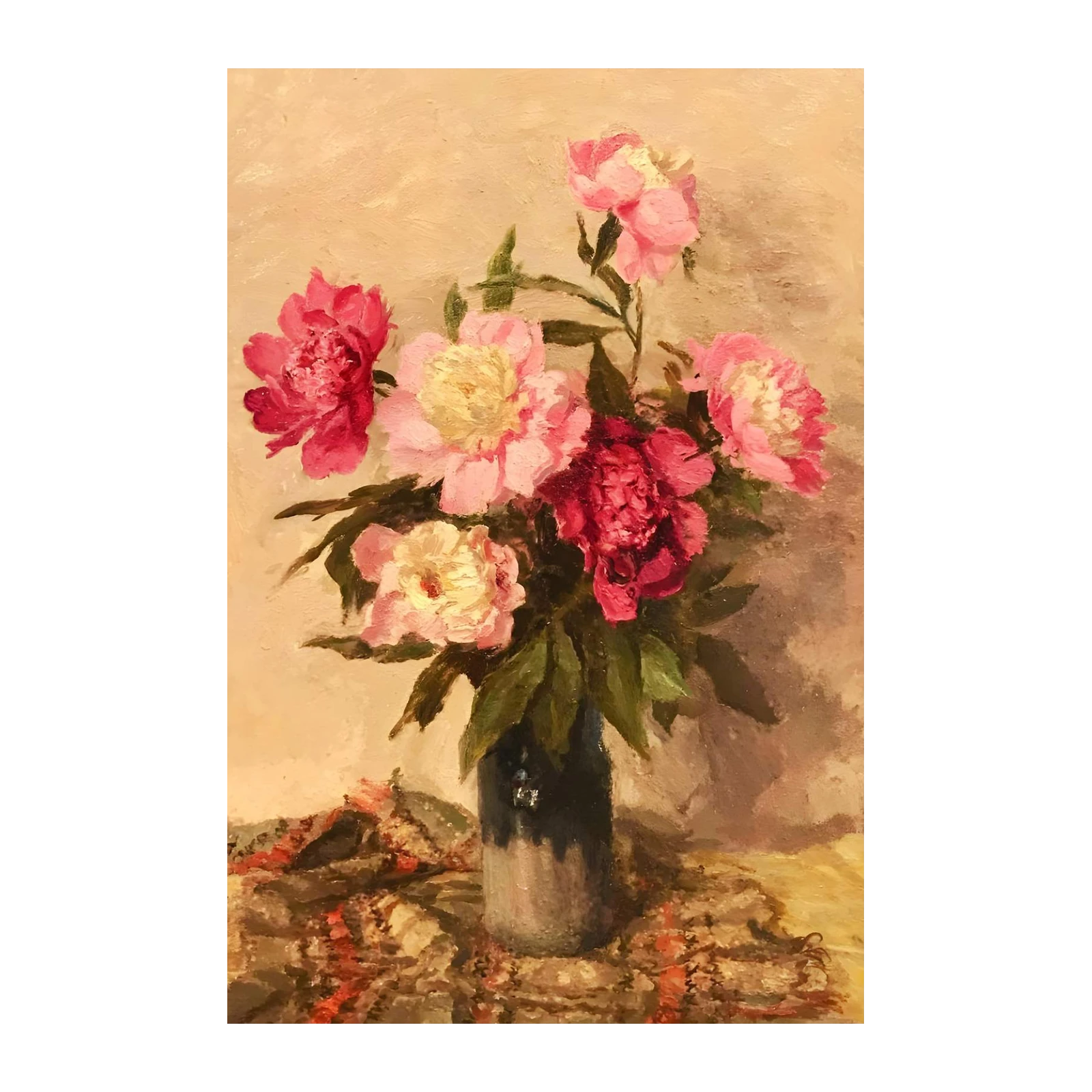 Romantic Peonies Still Life Wall Art