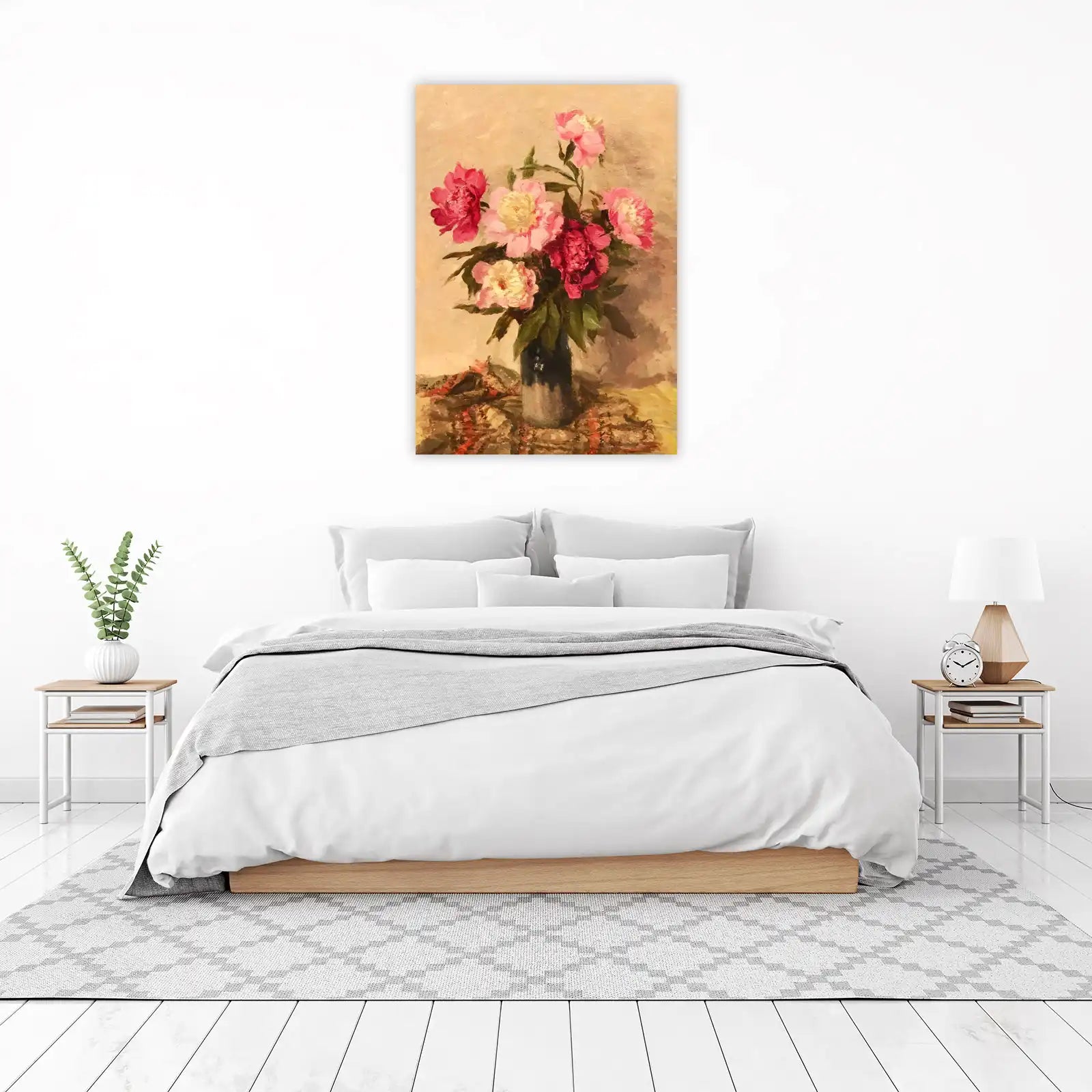Romantic Peonies Still Life Wall Art