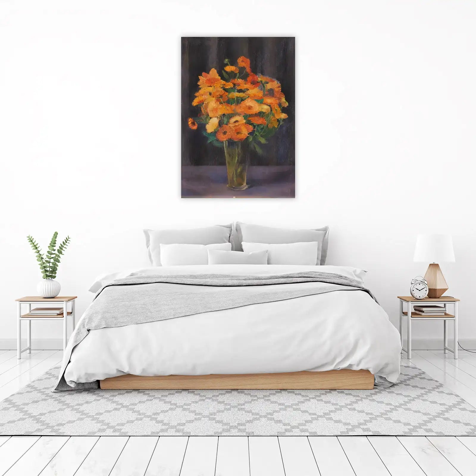 Vibrant Orange Gerbera Daisy Bouquet Wall Art