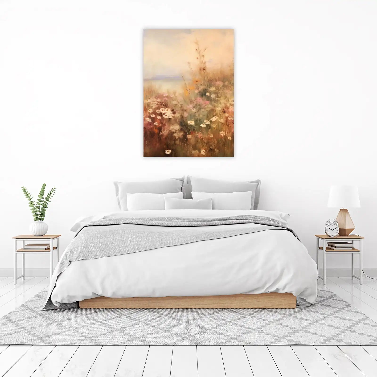 Dreamy Meadow Floral Impressionist Wall Art