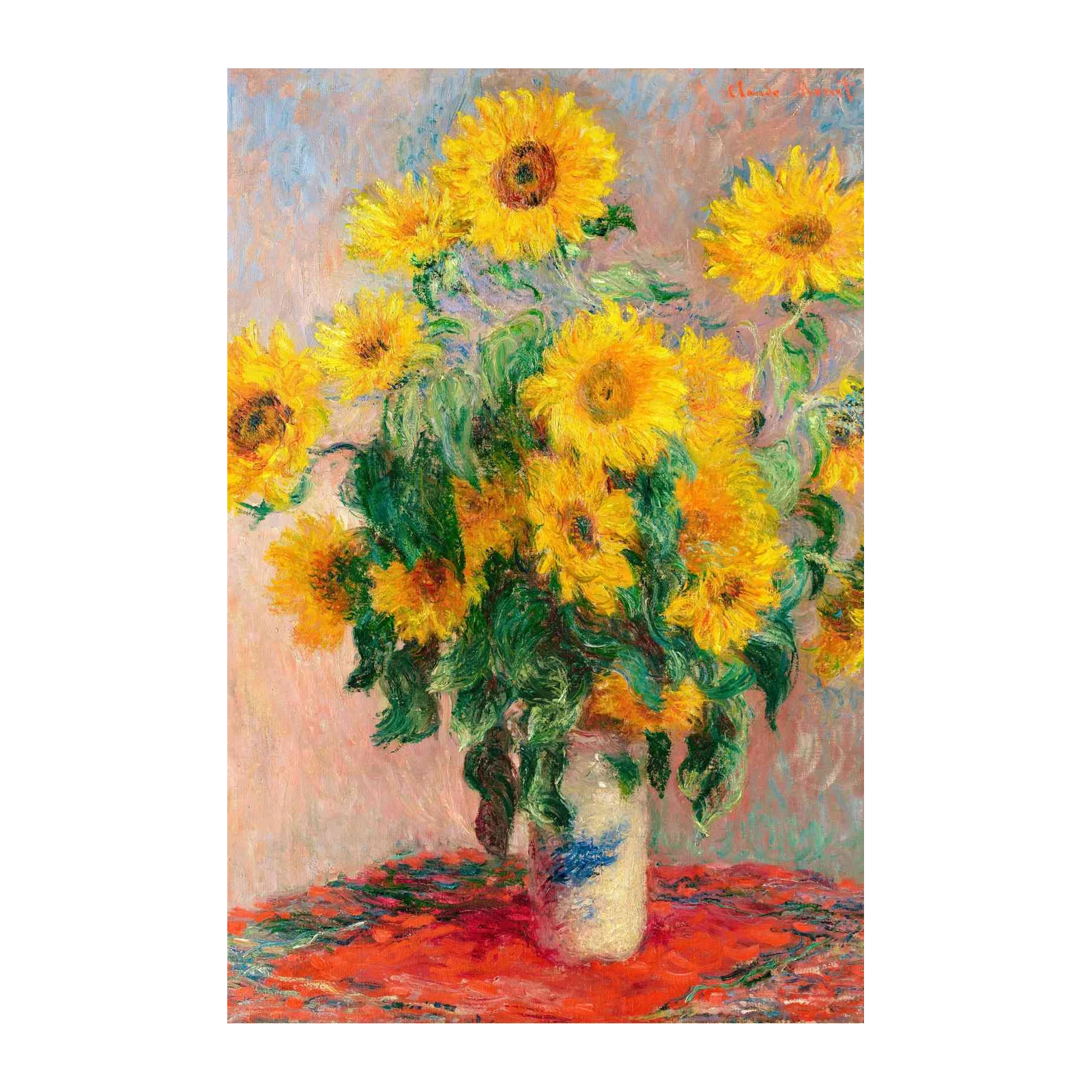 Vibrant Sunflowers Impasto Wall Art