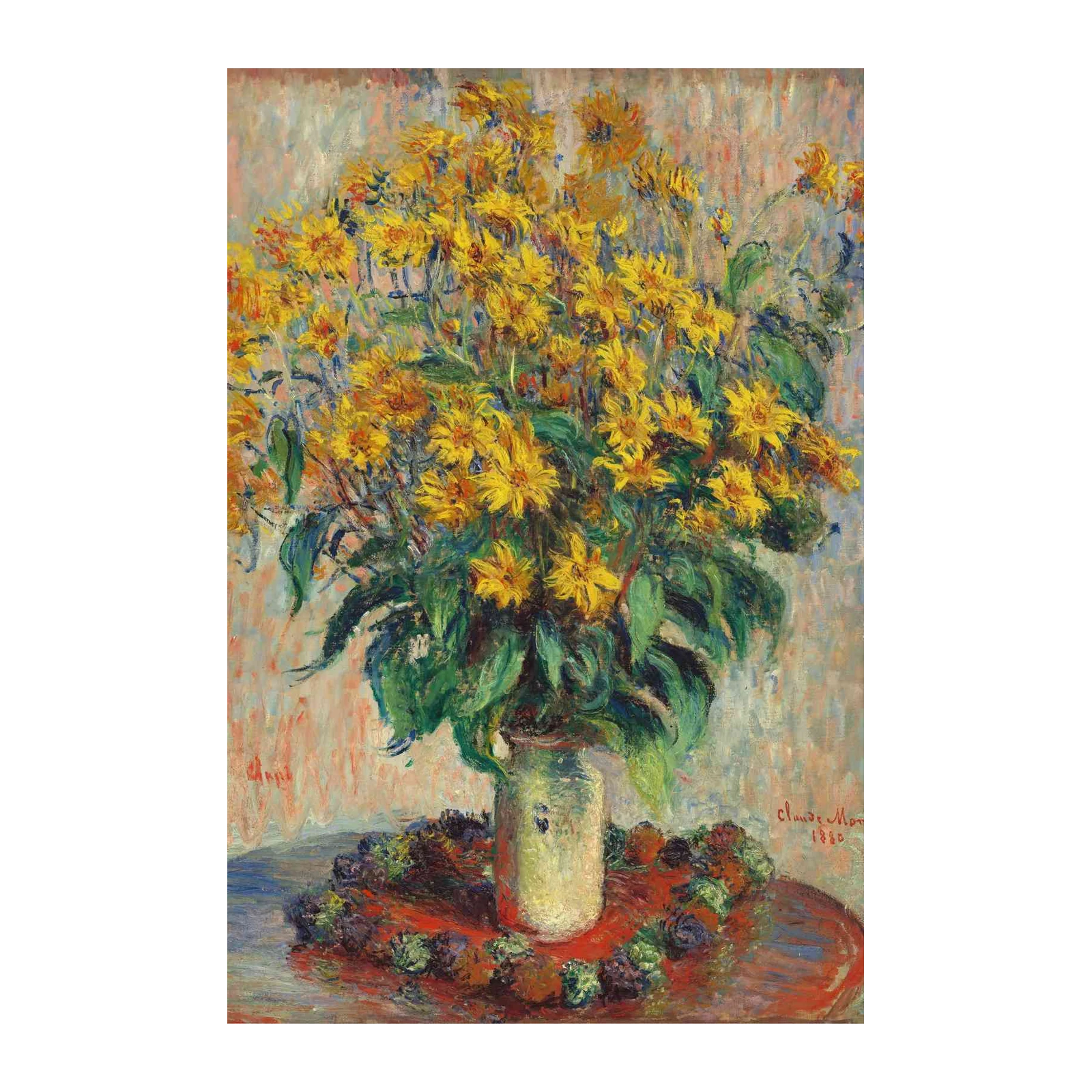 Monet Sunflowers Vibrant Bouquet Wall Art