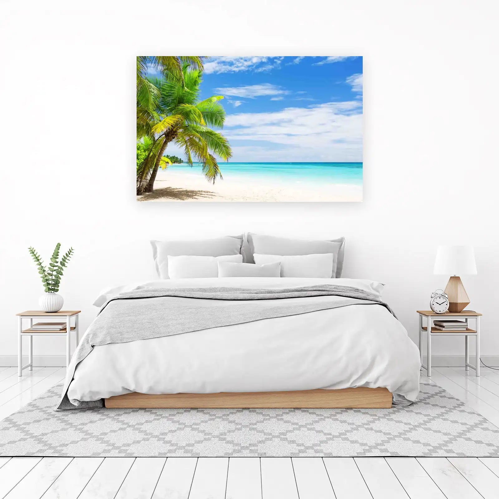 Tranquil Tropical Beach Palm Wall Art