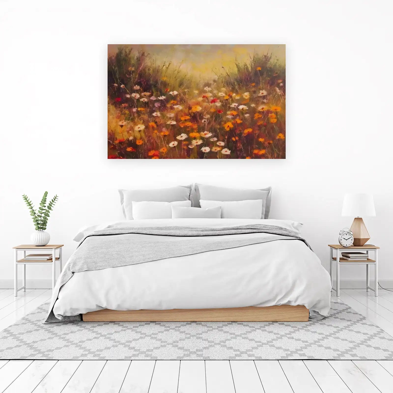 Golden Meadow Floral Art Wall Art