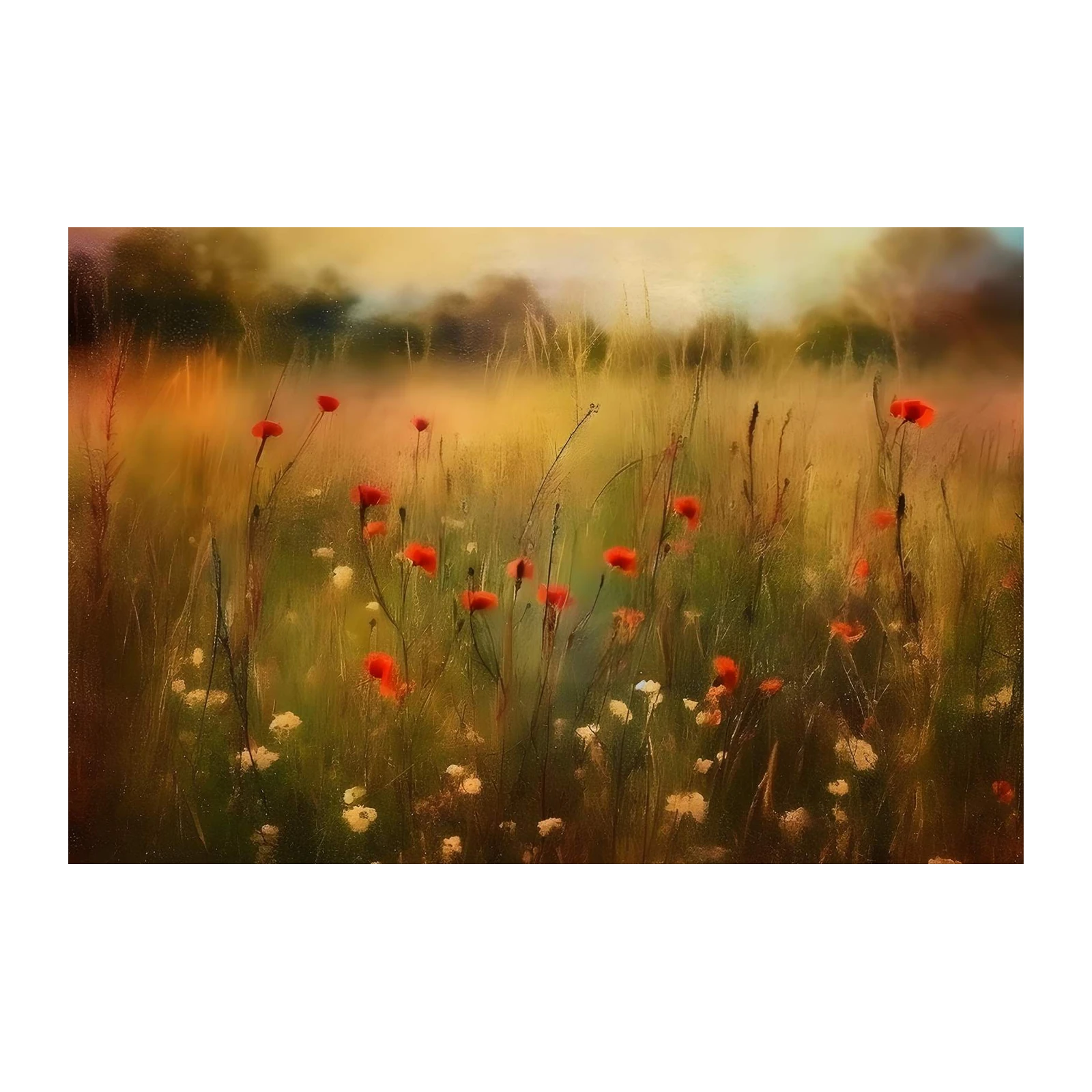 Vibrant Poppy Field Nature Wall Art