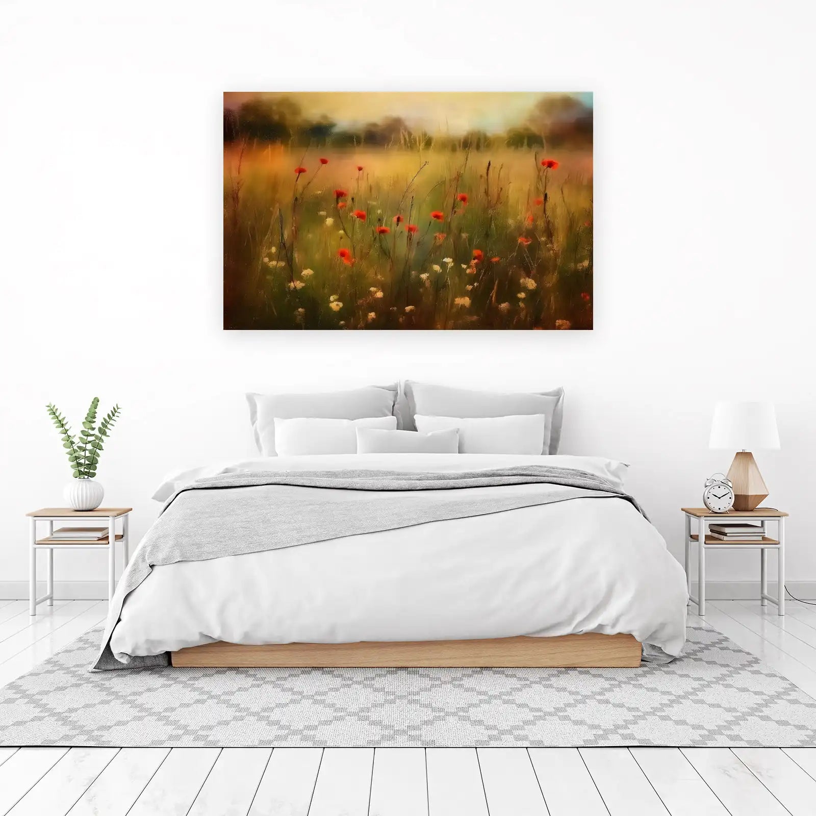 Vibrant Poppy Field Nature Wall Art