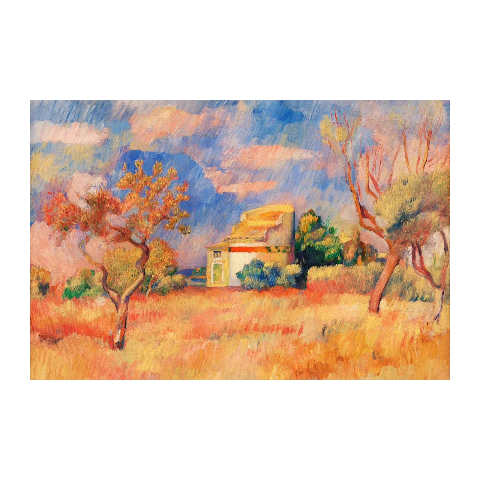 Vibrant Impressionist Landscape Oil Painting Wall Art