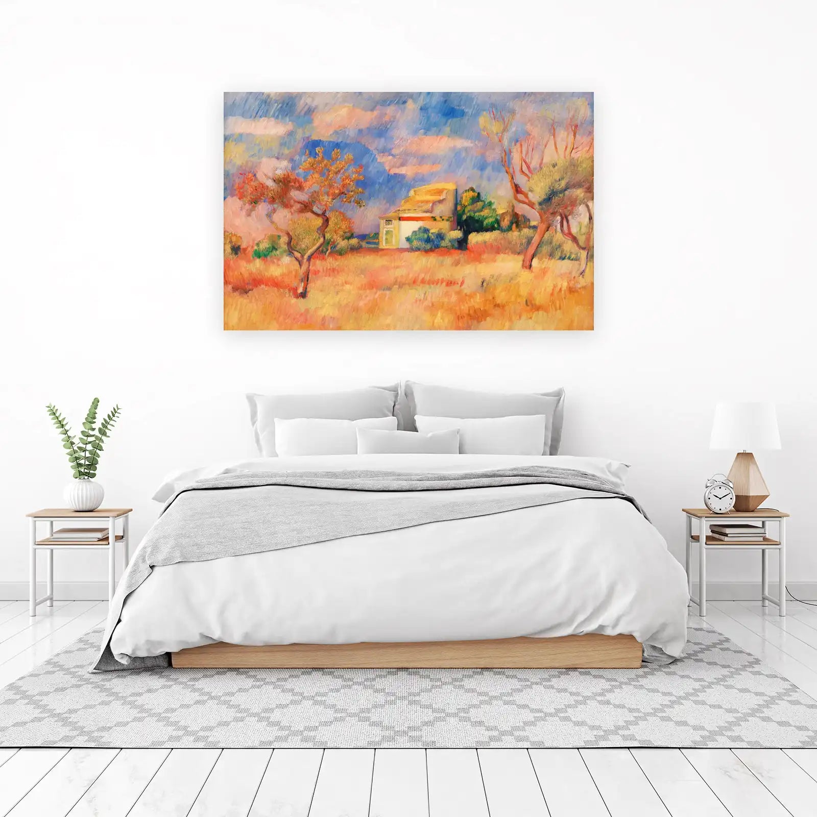 Vibrant Impressionist Landscape Oil Painting Wall Art