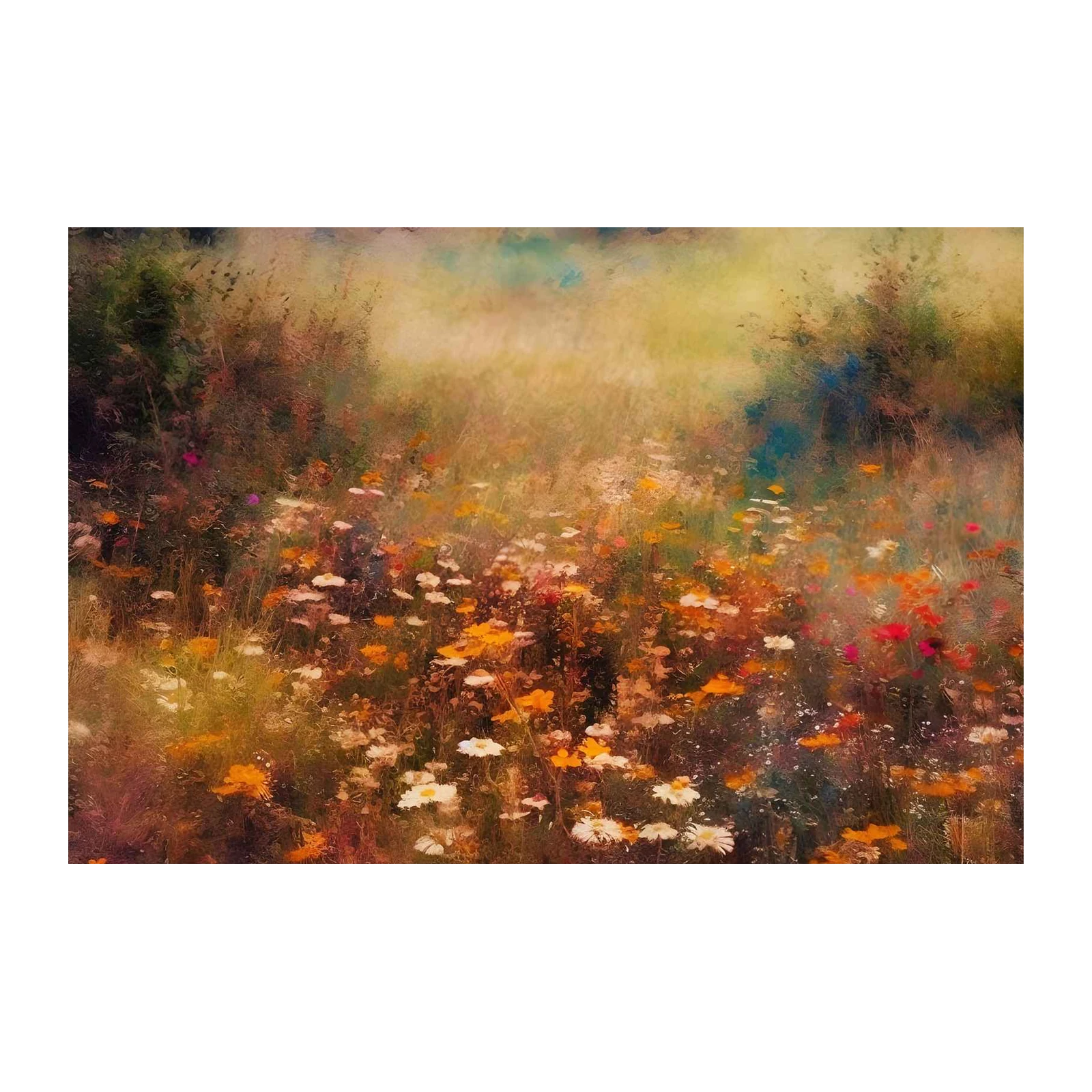 Enchanted Meadow Floral Field Wall Art