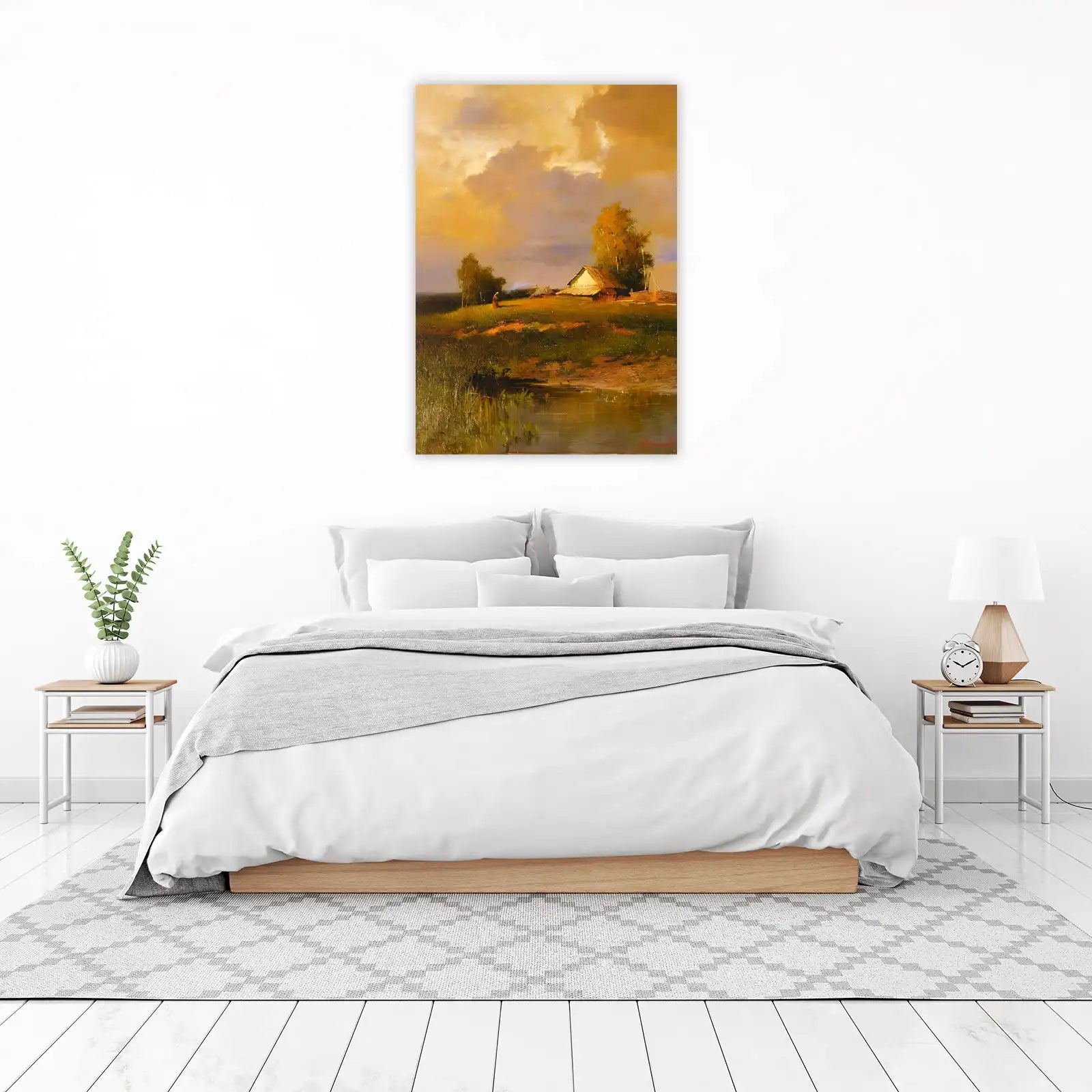 Golden Hour Rural Landscape Wall Art