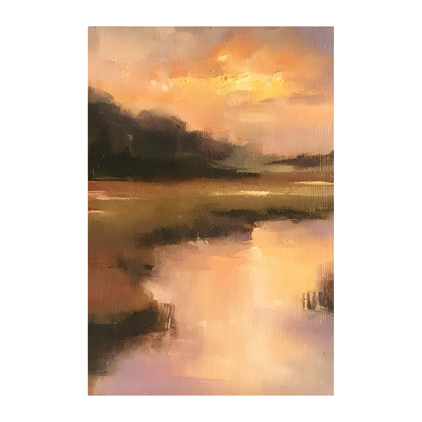 Serene Sunset Landscape Wall Art