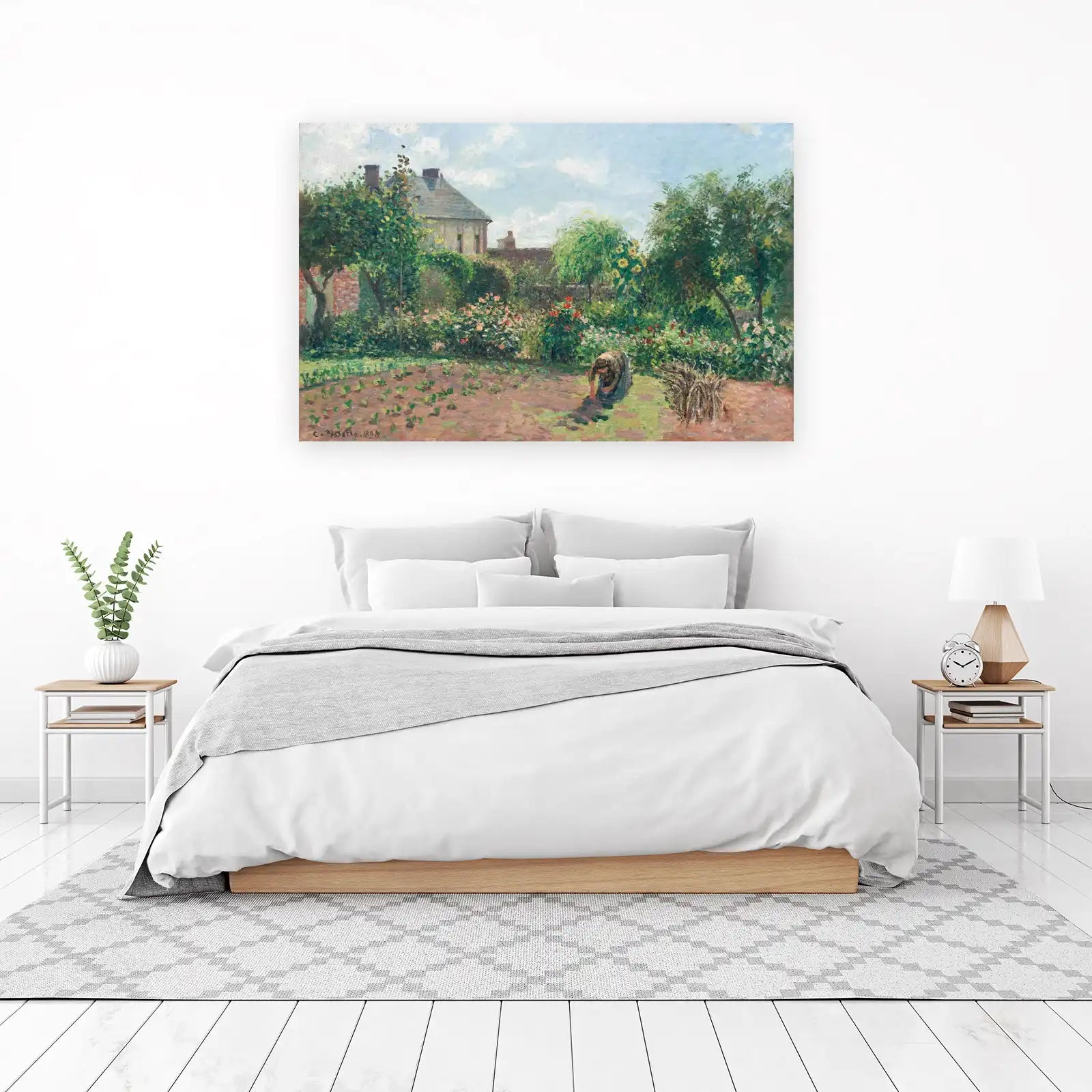 Serene Garden Landscape Impressionist Wall Art