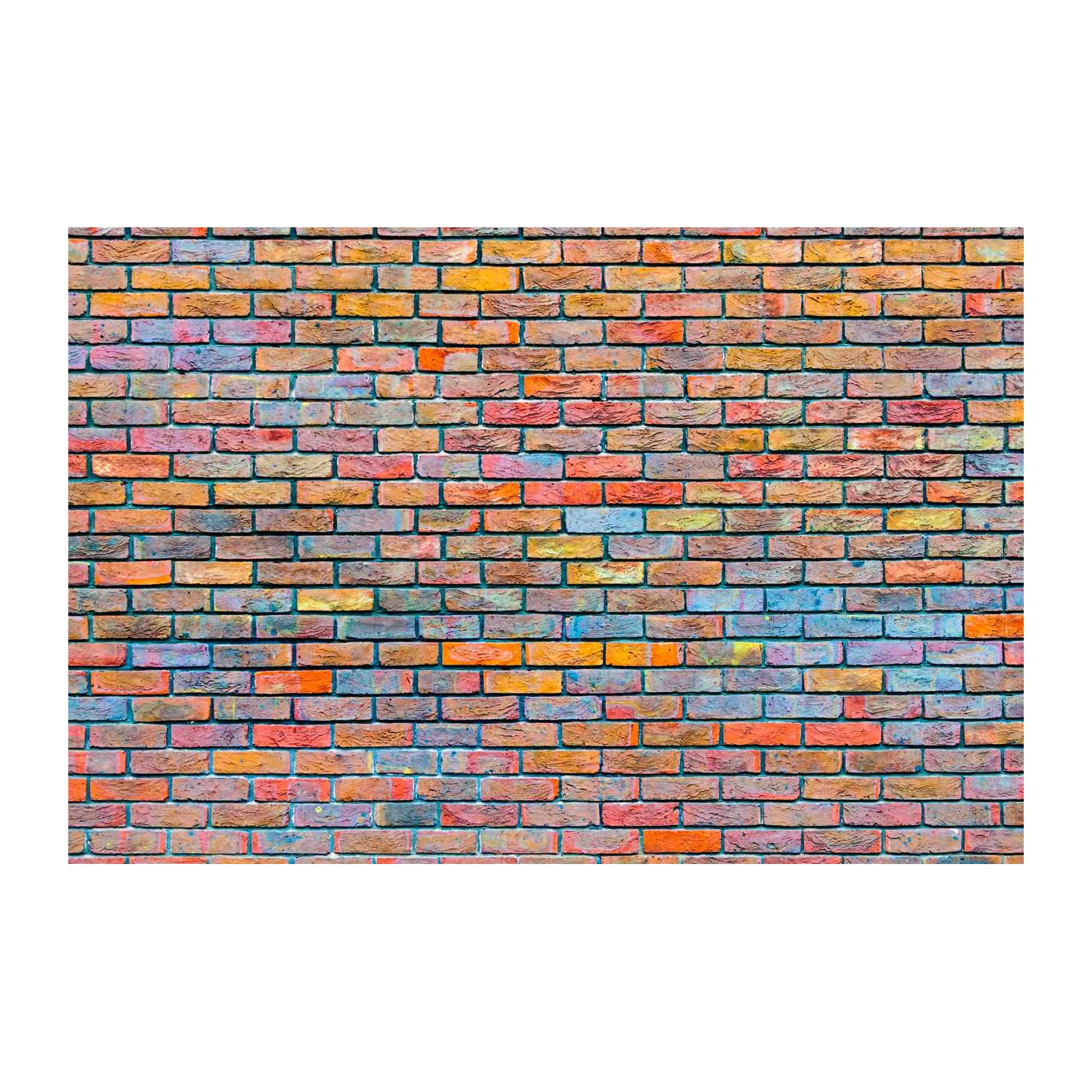 Vibrant Graffiti Brick Wall Wall Art - Urban Art Decor