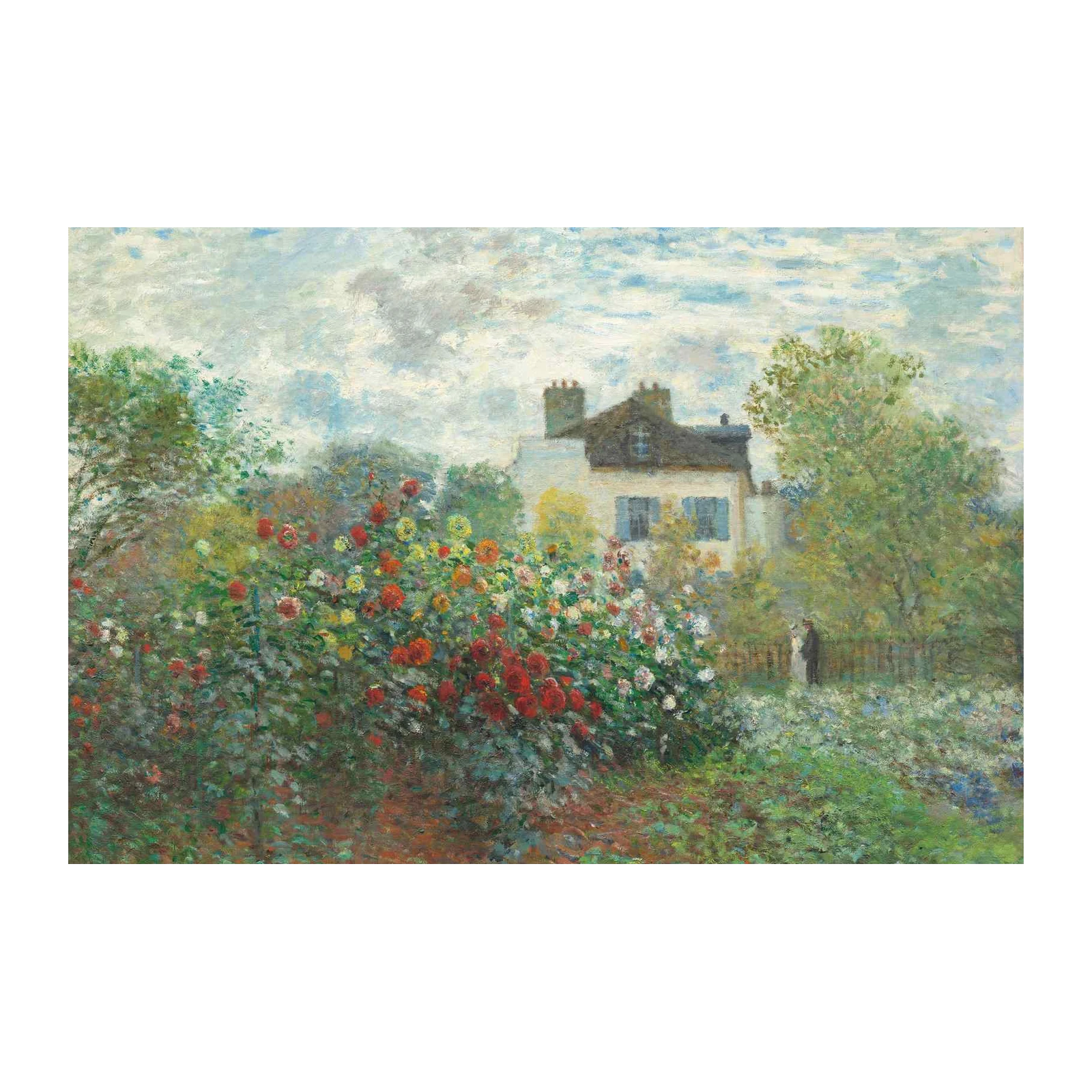 Impressionist Garden Scene Wall Art