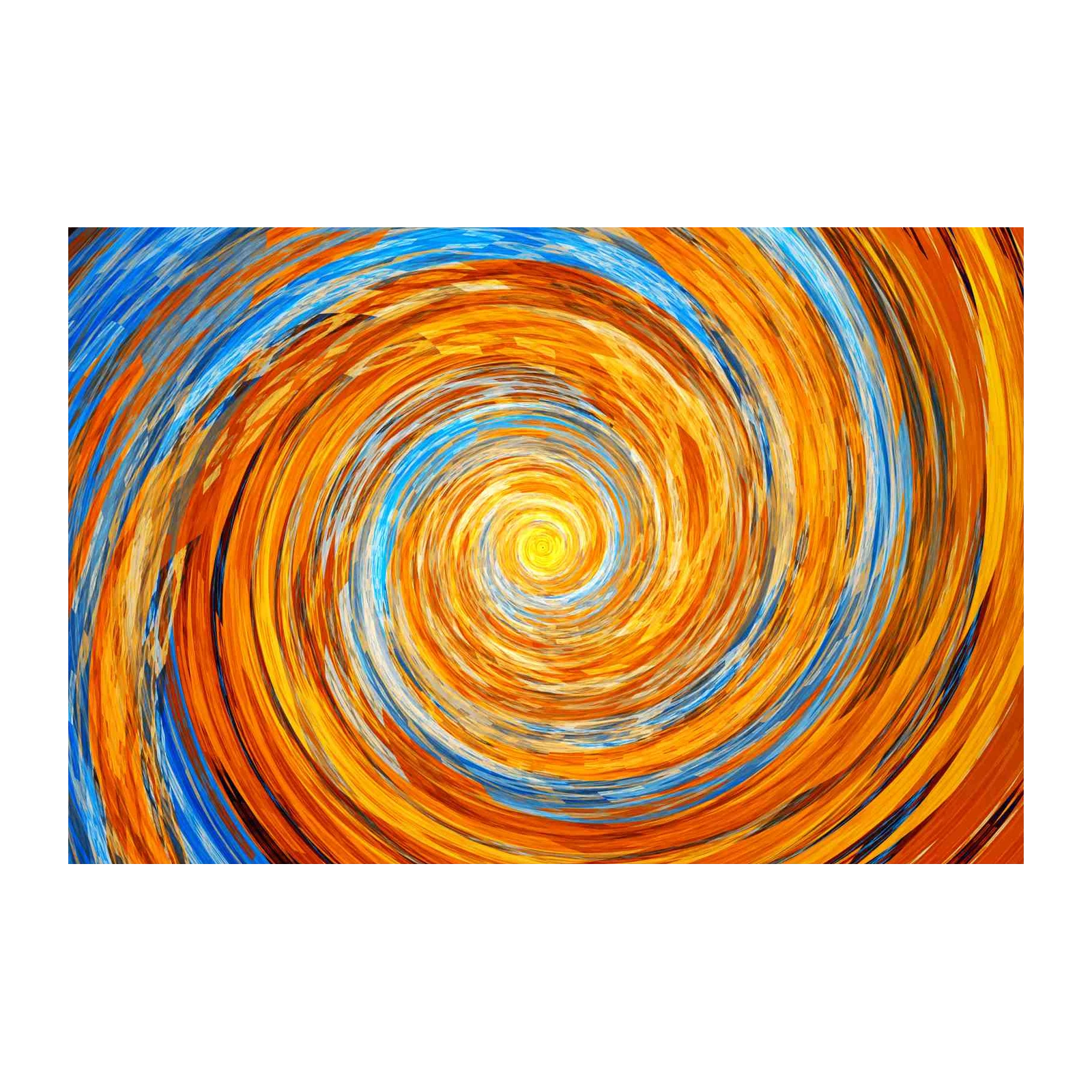Vibrant Sunburst Spiral Wall Art