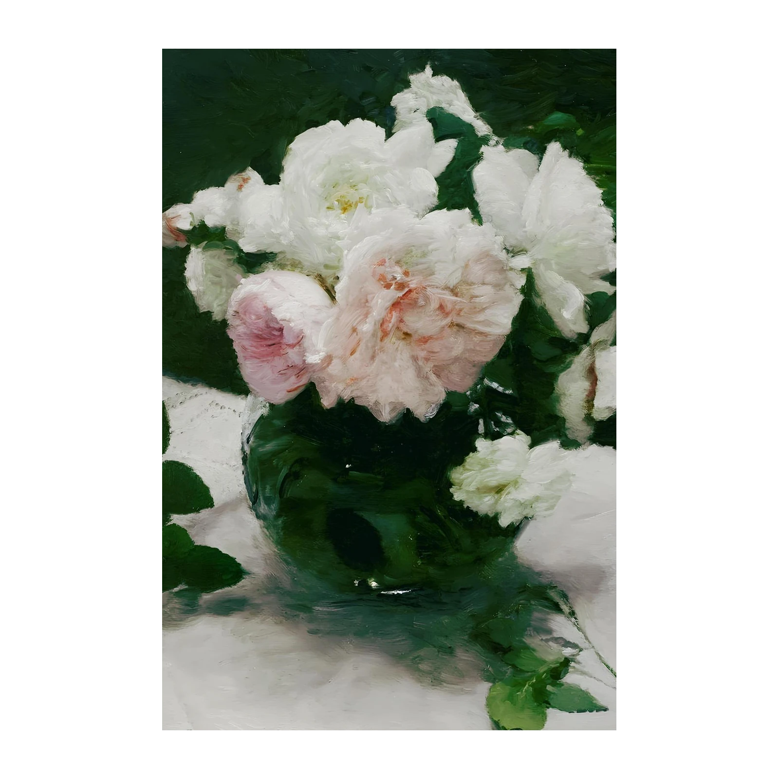 Elegant Rose Still Life Oil Painting Wall Art