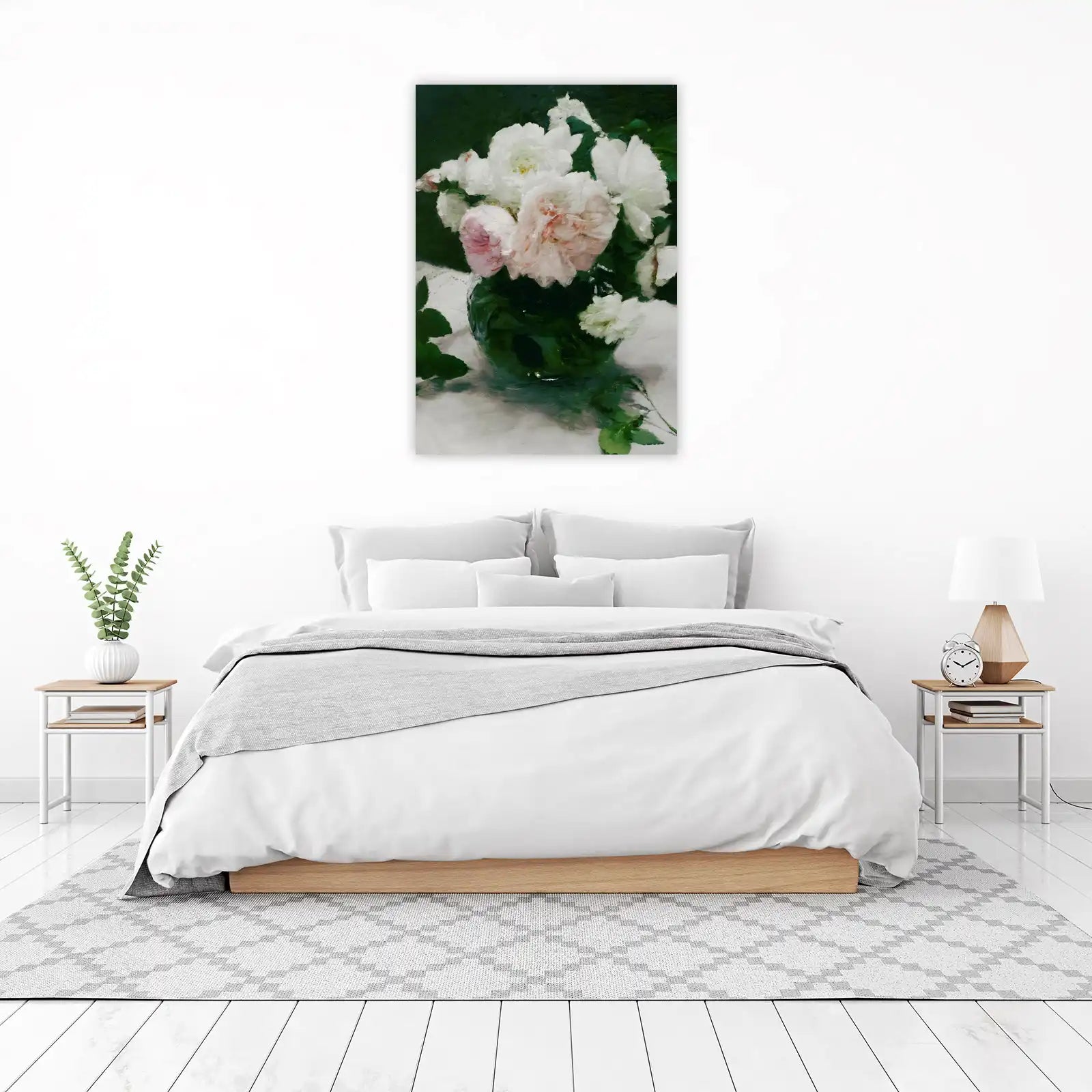 Elegant Rose Still Life Oil Painting Wall Art