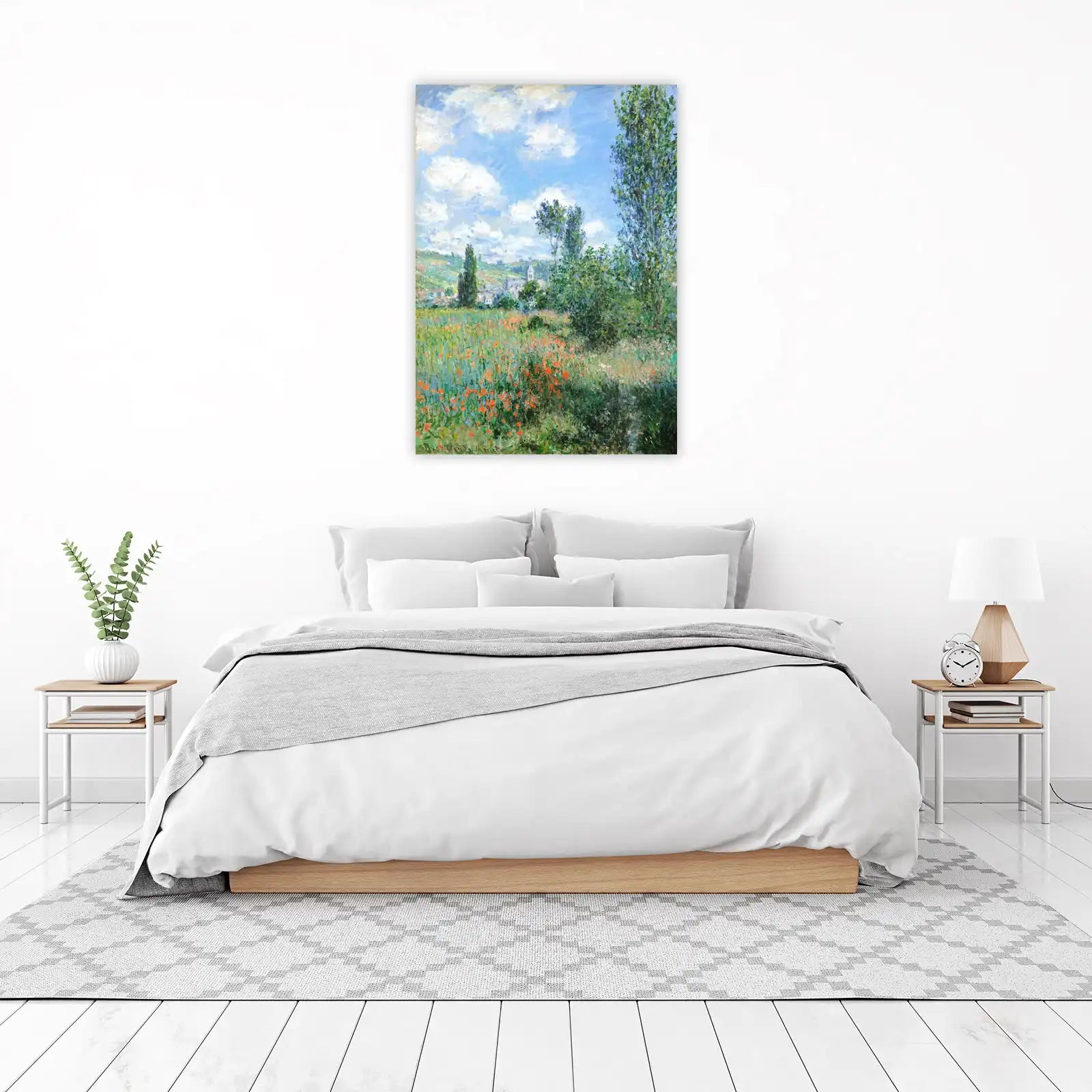 Poppy Field Landscape Impressionist Wall Art