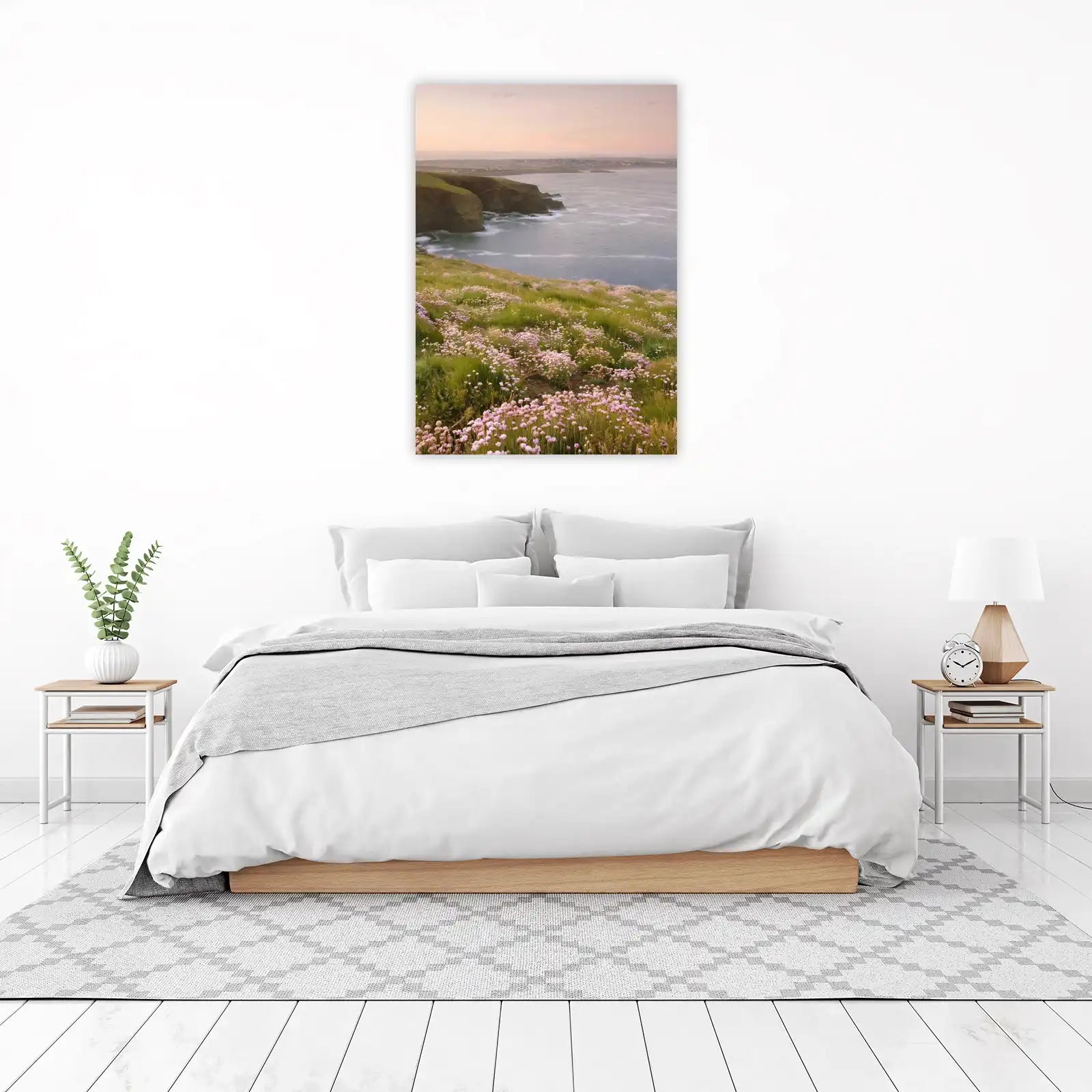 Coastal Wildflower Cliffside Wall Art