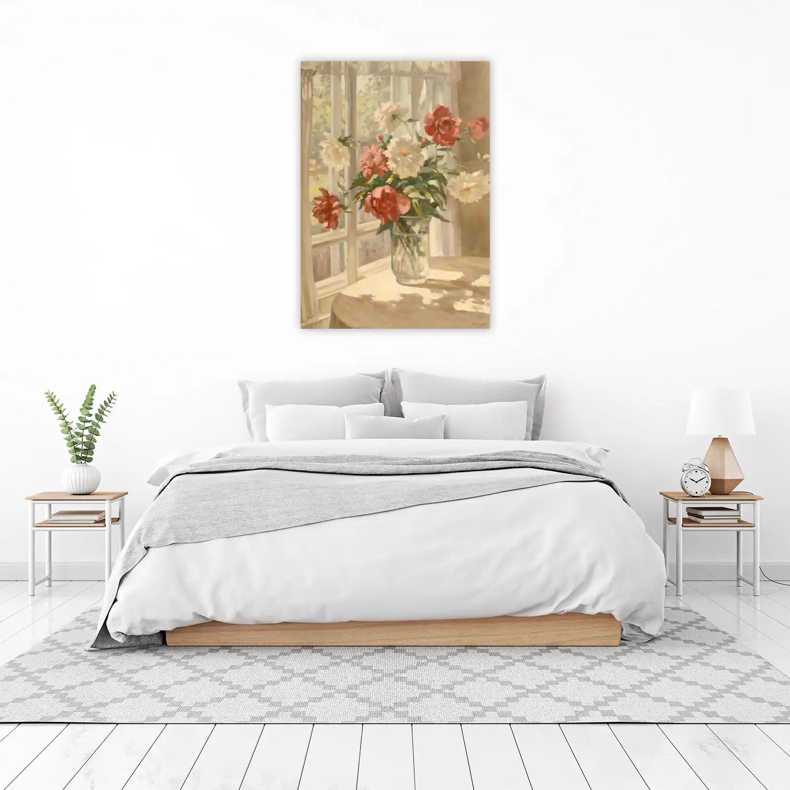 Peonies by Window Wall Art