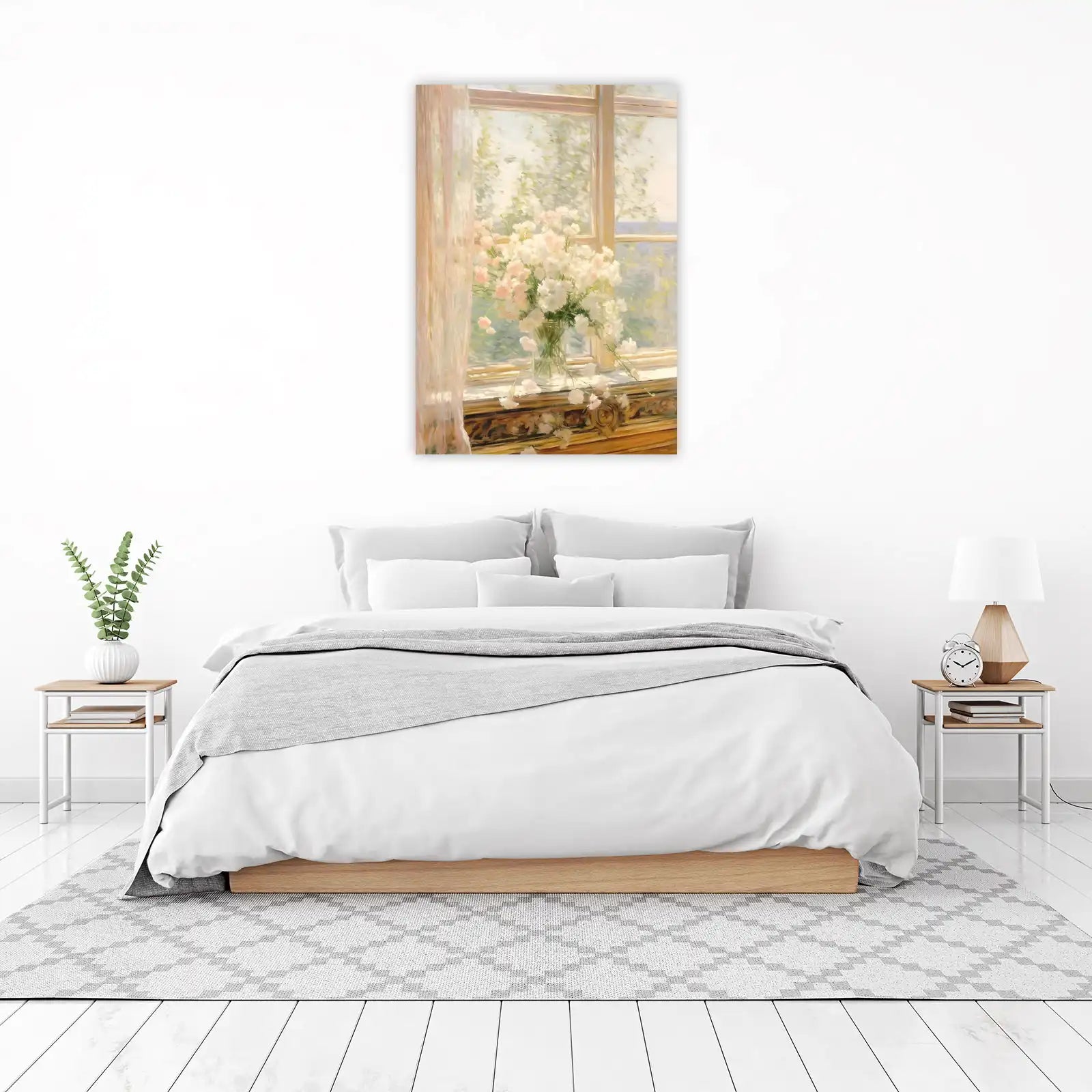Ethereal Floral Window Wall Art