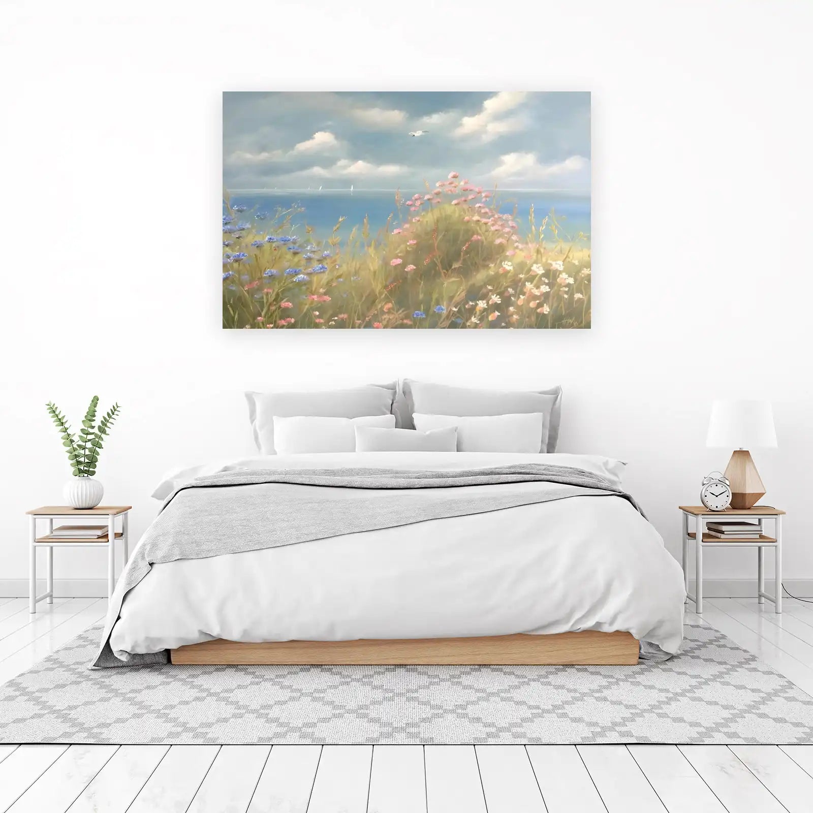 Seascape Meadow Wall Art | Coastal Artwork