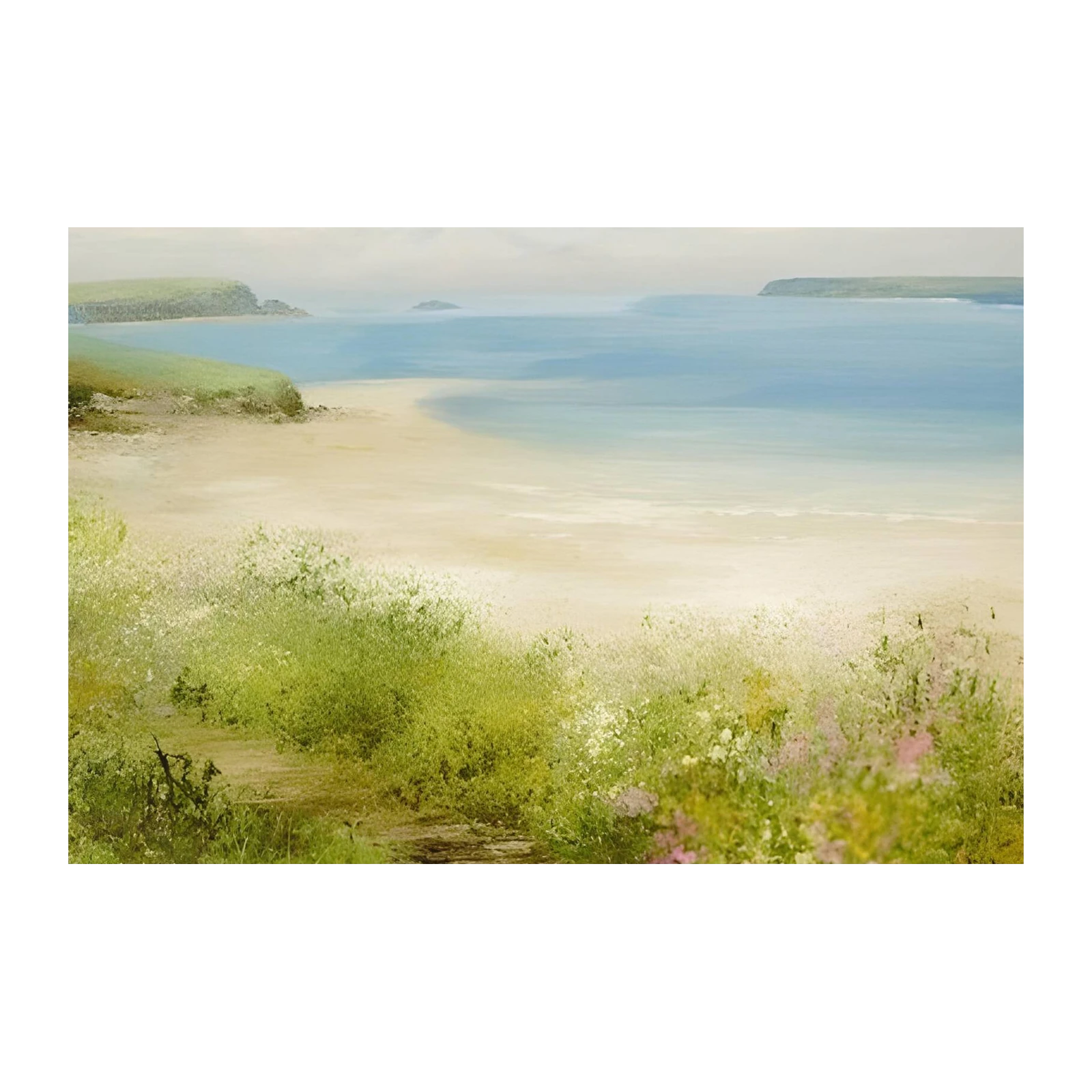 Coastal Path Serenity Seascape Wall Art