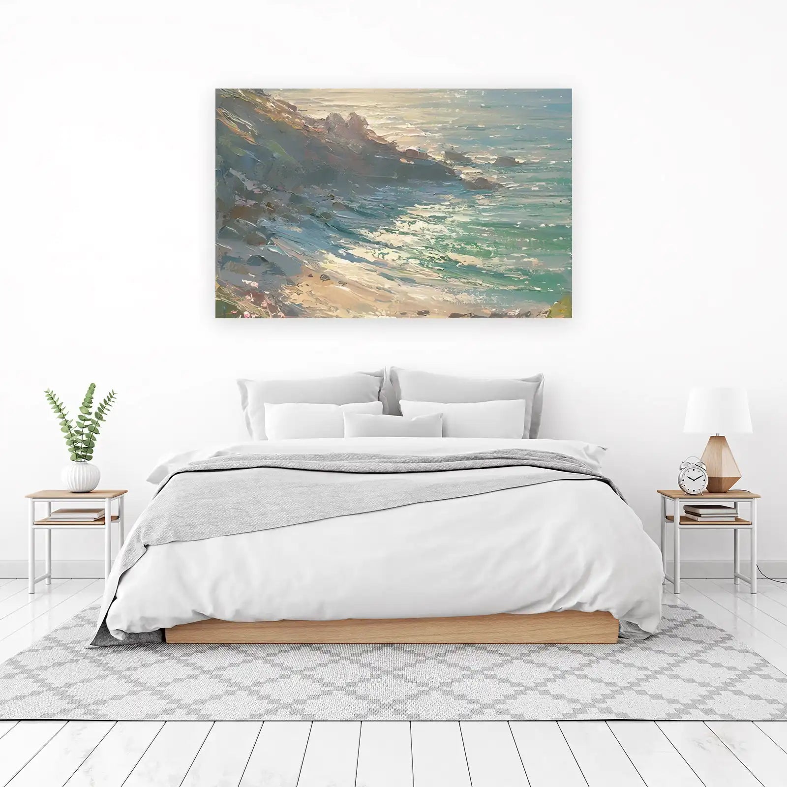 Seaside Serenity Textured Coastal Art Wall Art